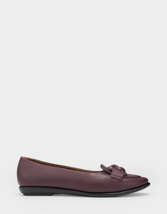 Aerosoles Women's Ballet Flat in Fig Faux Leather