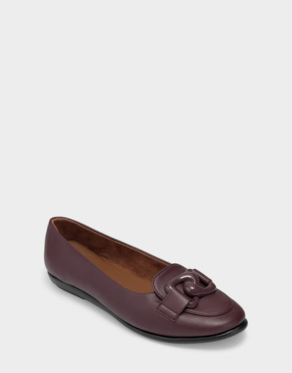 Aerosoles Women's Ballet Flat in Fig Faux Leather