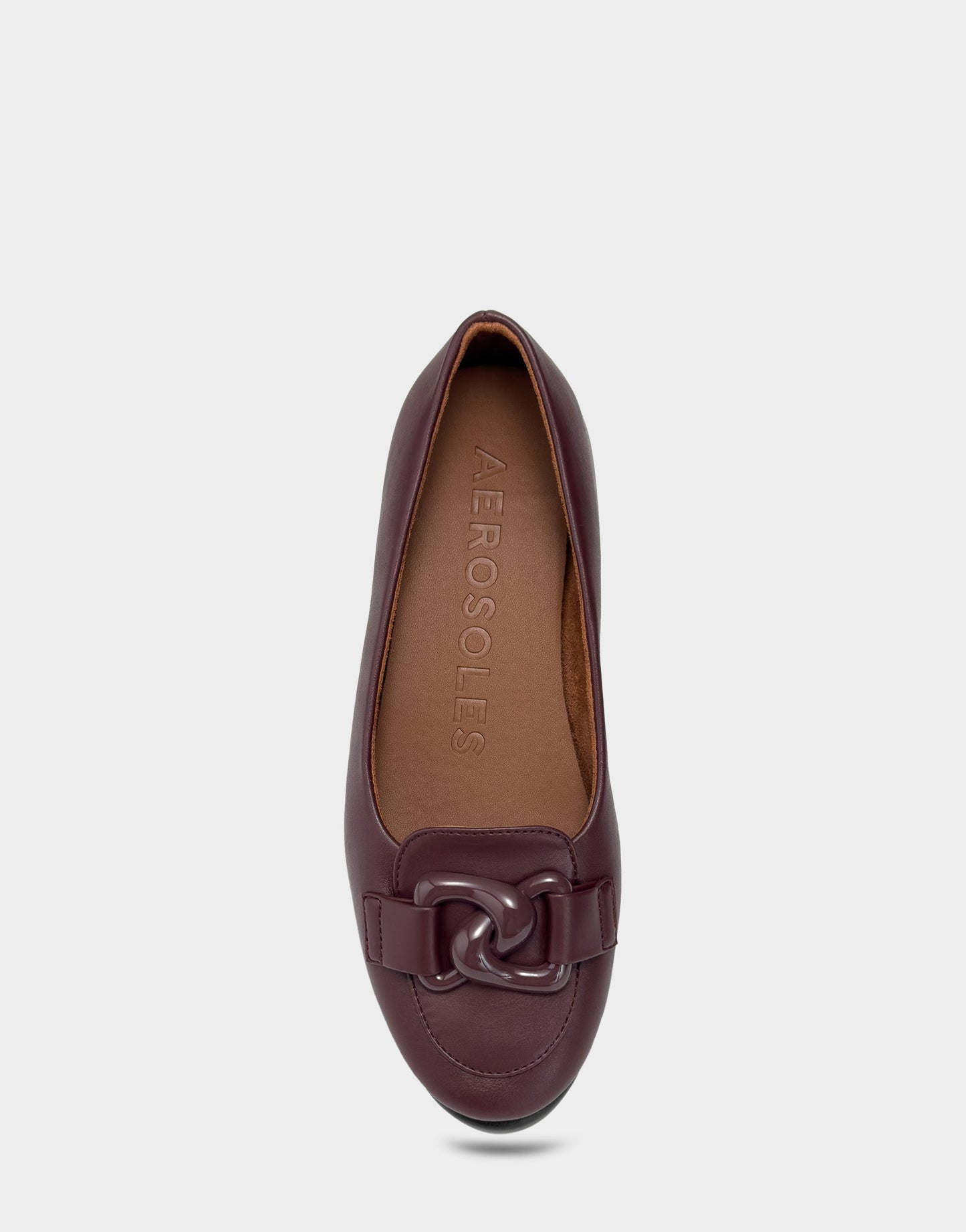 Aerosoles Women's Ballet Flat in Fig Faux Leather