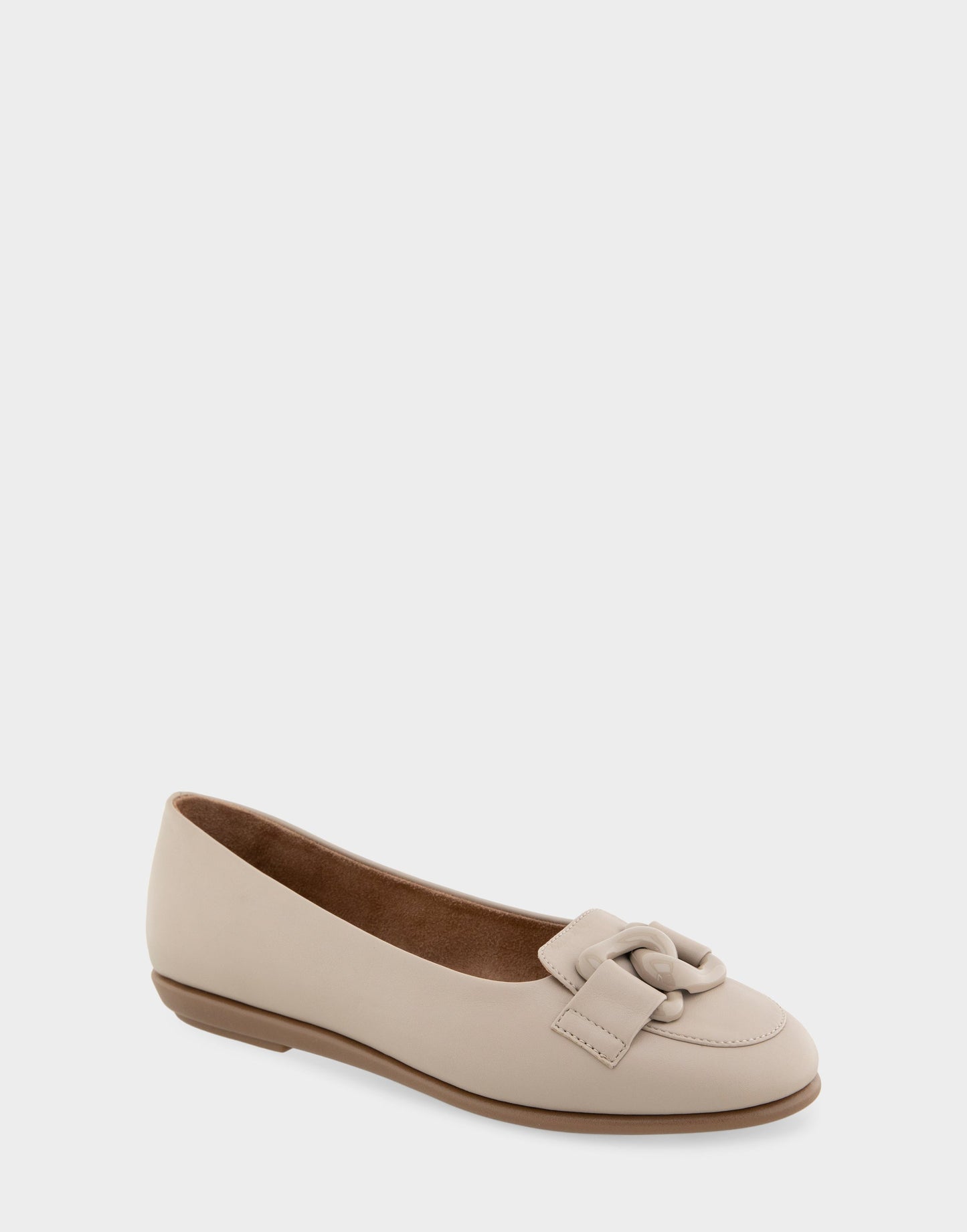 Aerosoles Women's Ballet Flat in Stone Faux Leather