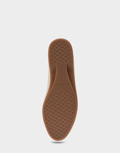 Aerosoles Bia Soft Gold Faux Leather Ornamented Flat