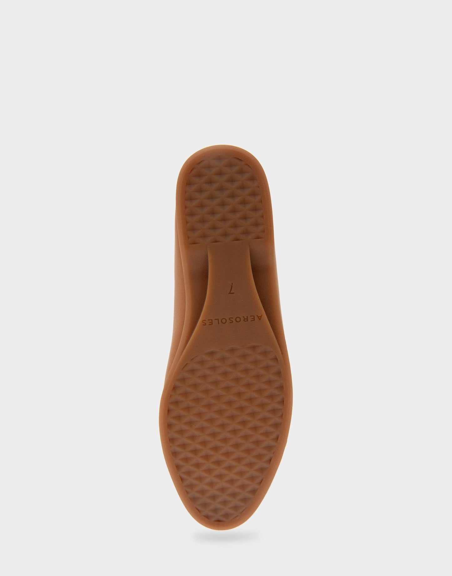 Aerosoles Bia Tan Genuine Leather Ornamented Flat
