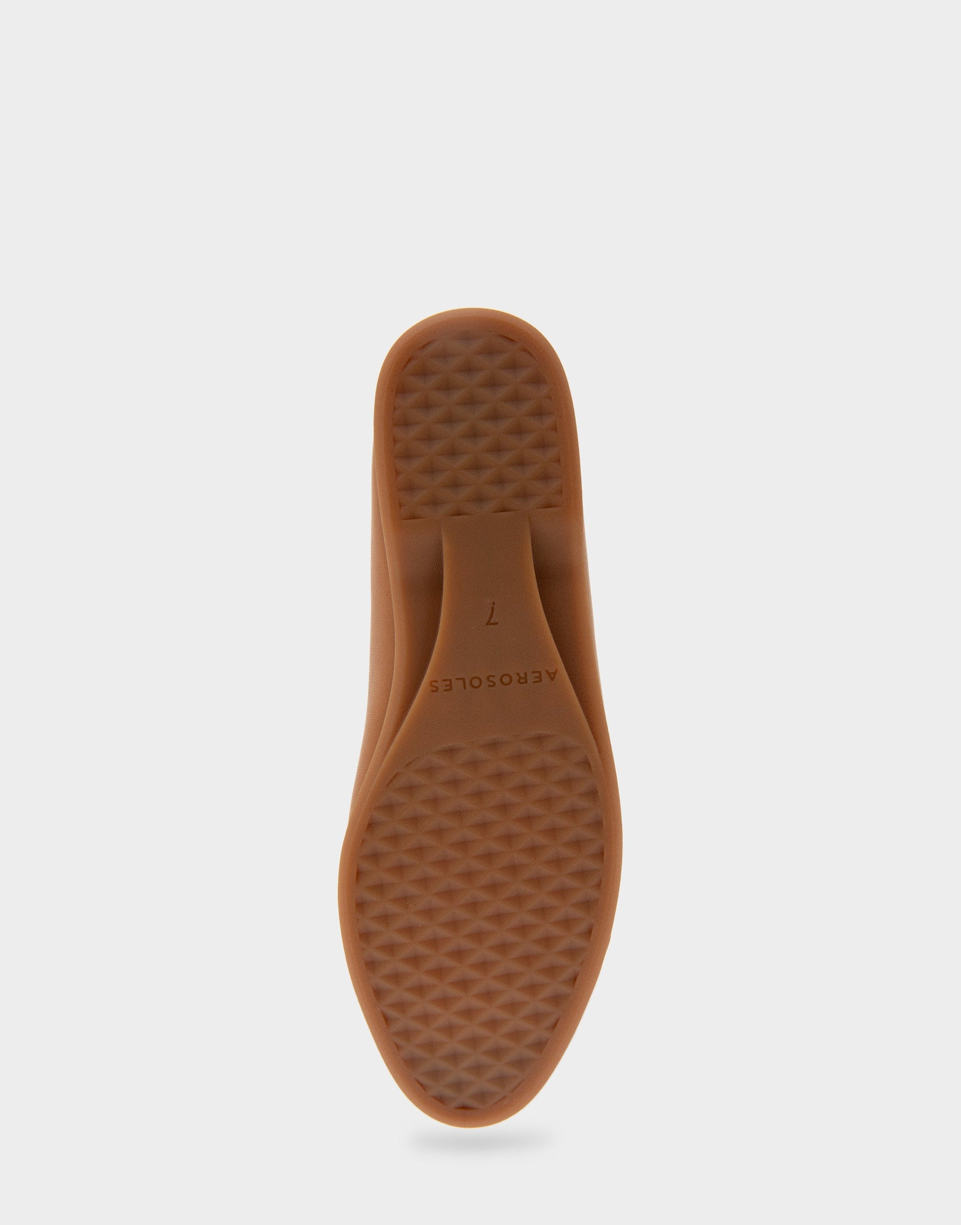 Aerosoles Bia Tan Genuine Leather Ornamented Flat