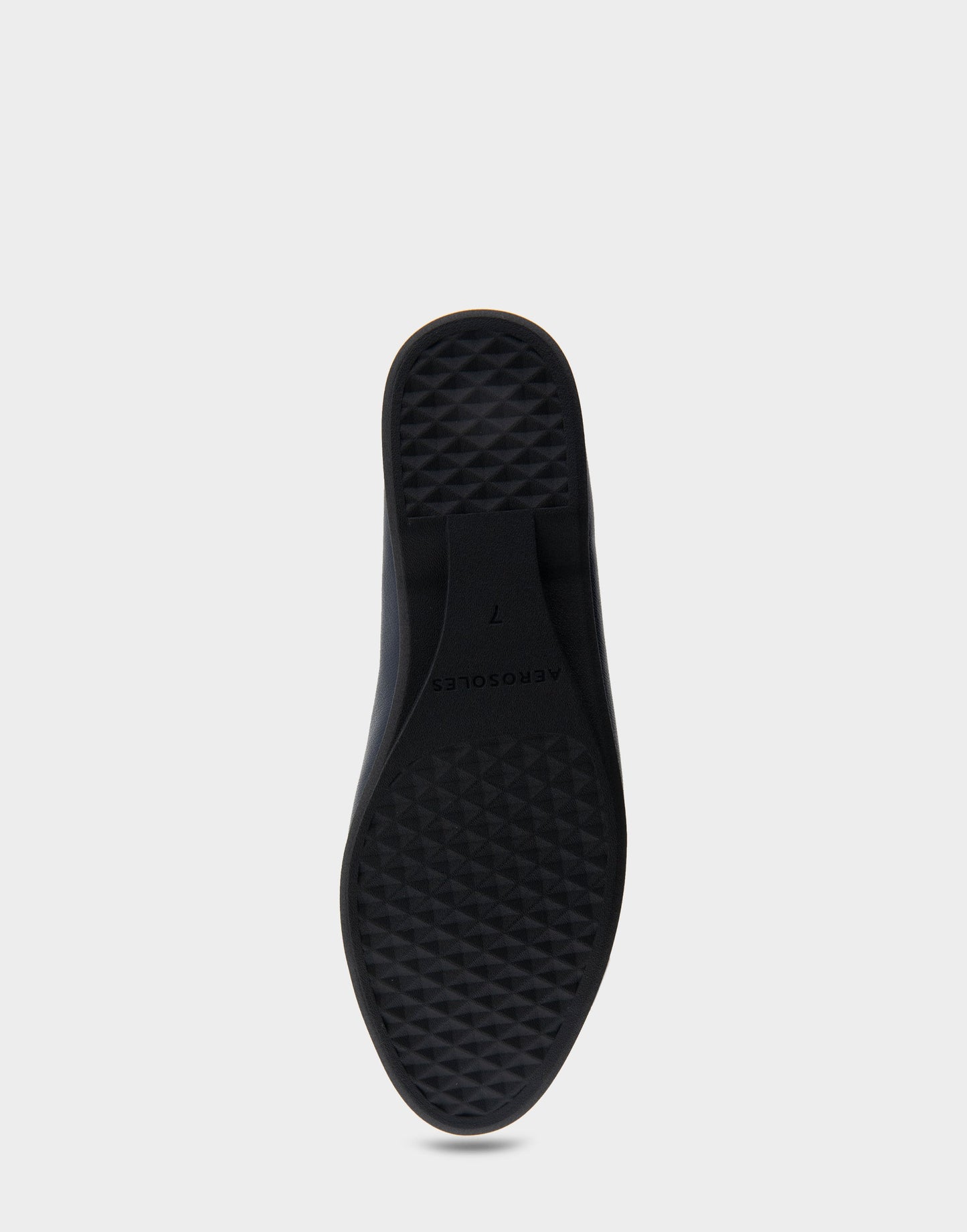 Aerosoles Bia Navy Genuine Leather Ornamented Flat