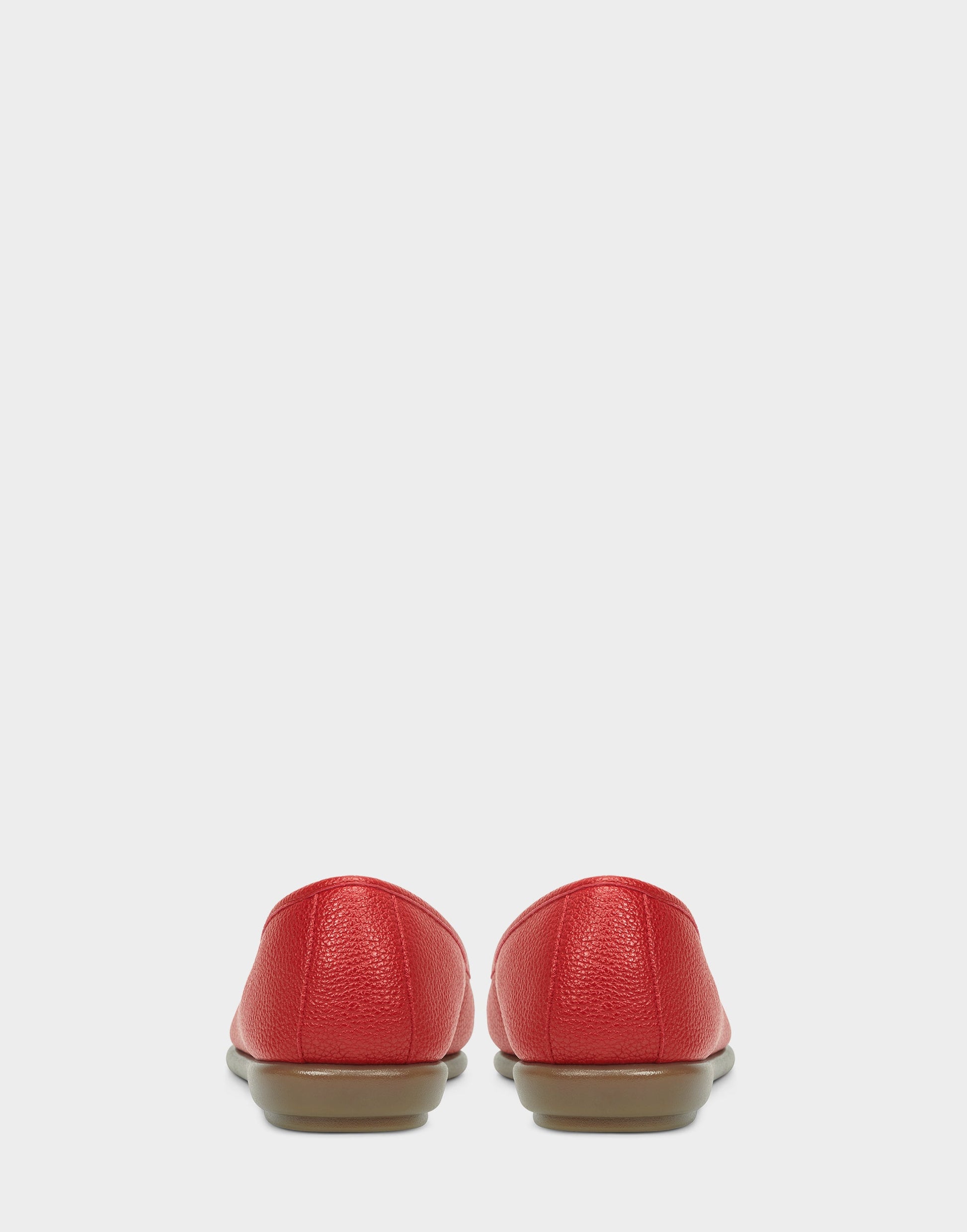 Aerosoles Big Bet Red Faux Leather Ballet Flat with Gold Hardware