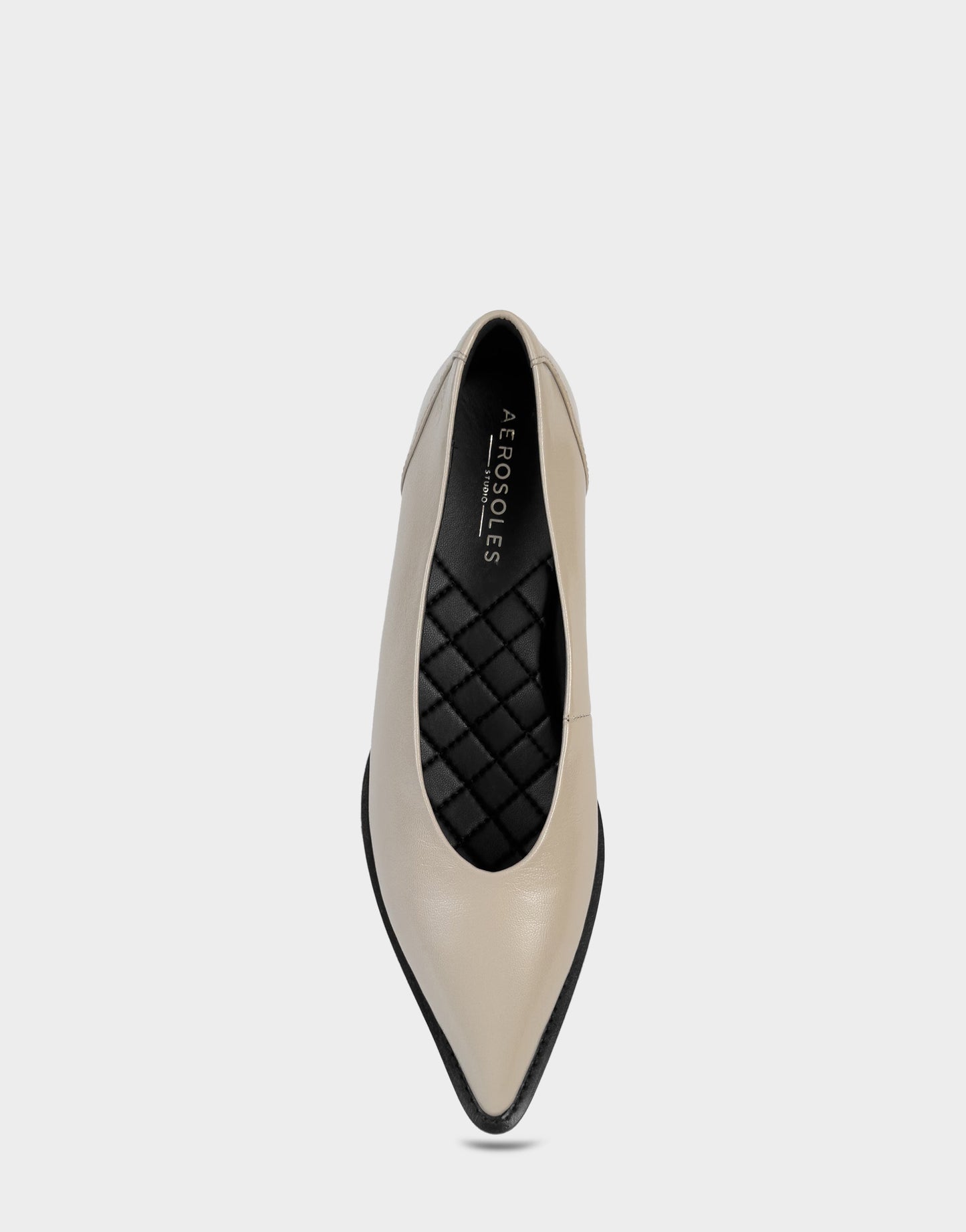 Aerosoles Women's Tailored Flat in Stone Leather