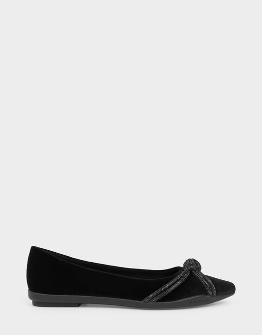 Aerosoles Women's Dress Flat in Black Velvet