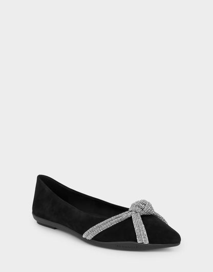 Aerosoles Women's Dress Flat in Black Suede