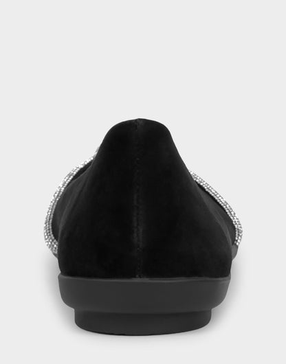 Aerosoles Women's Dress Flat in Black Suede