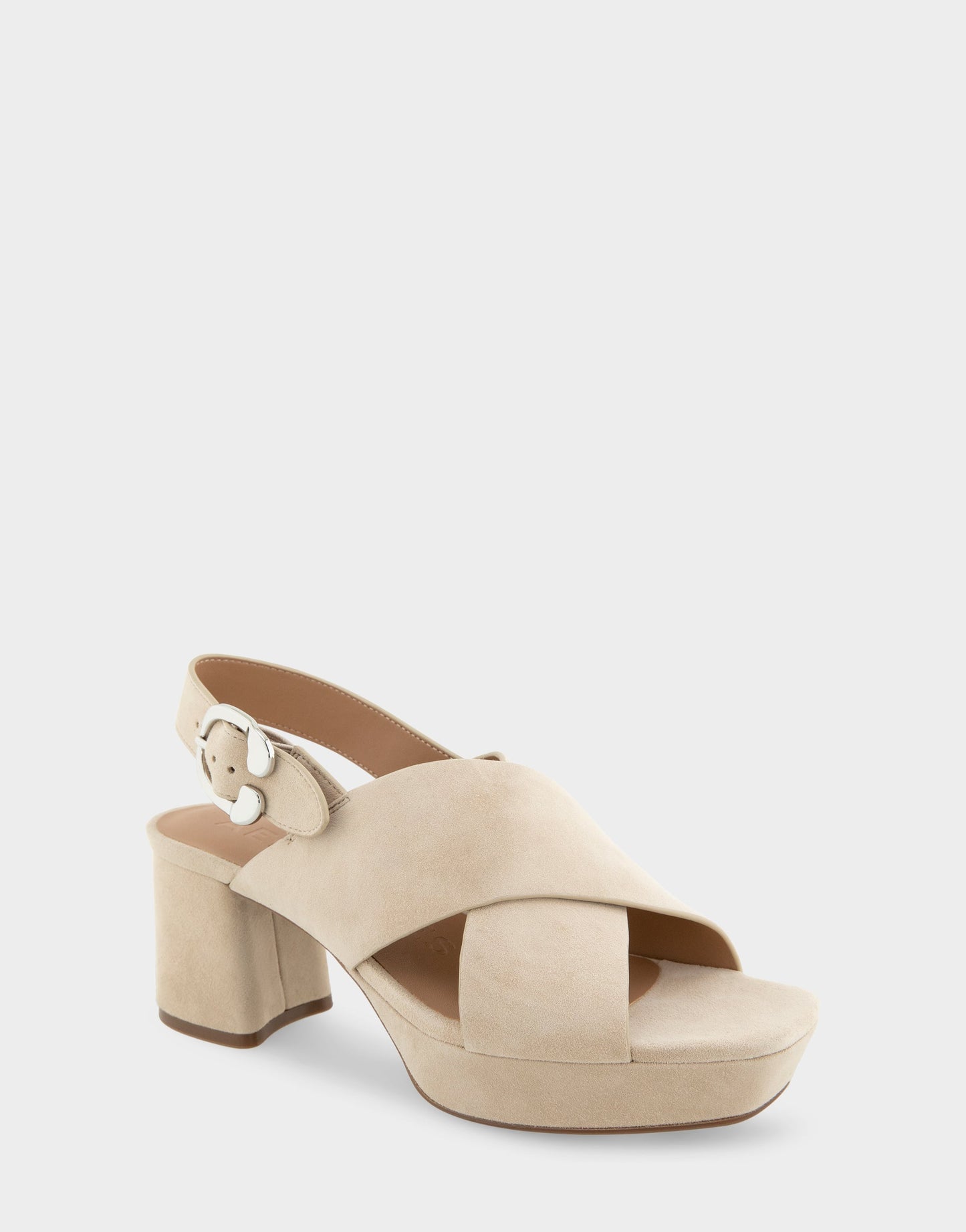 Aerosoles Women's Platform Sandal in Stone Suede