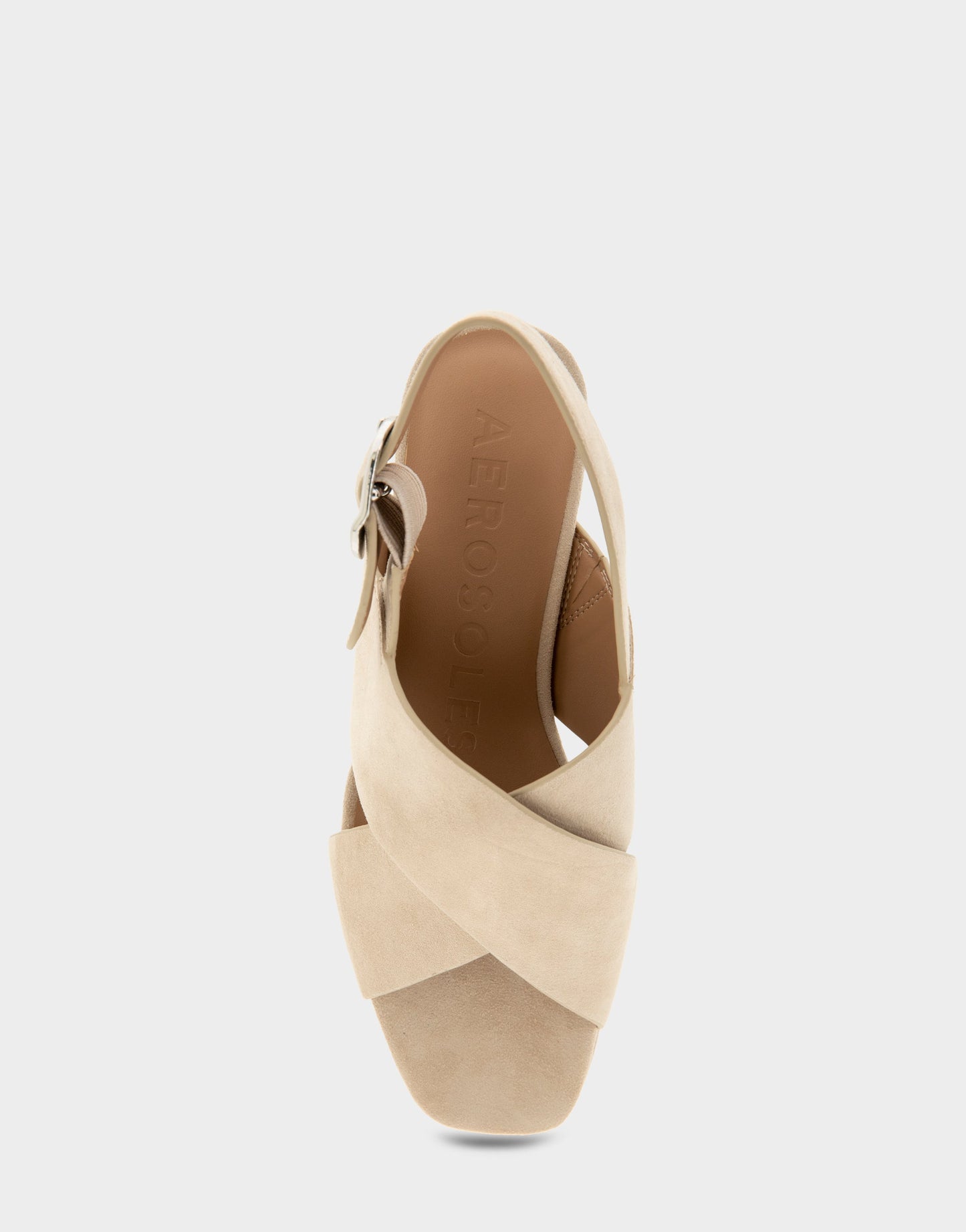 Aerosoles Women's Platform Sandal in Stone Suede