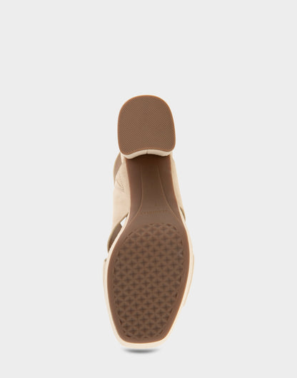 Aerosoles Women's Platform Sandal in Stone Suede