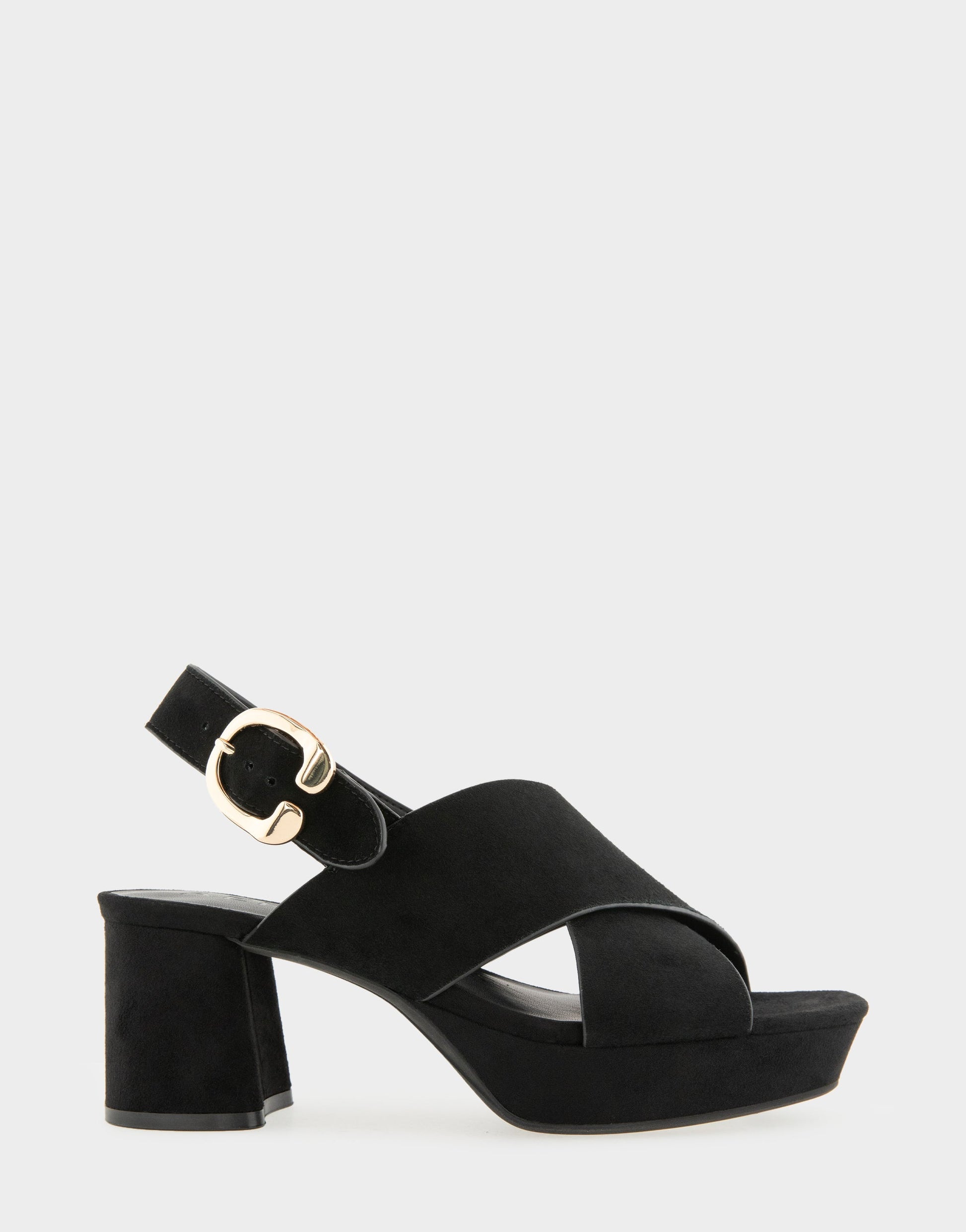 Aerosoles Women's Platform Sandal in Black Suede