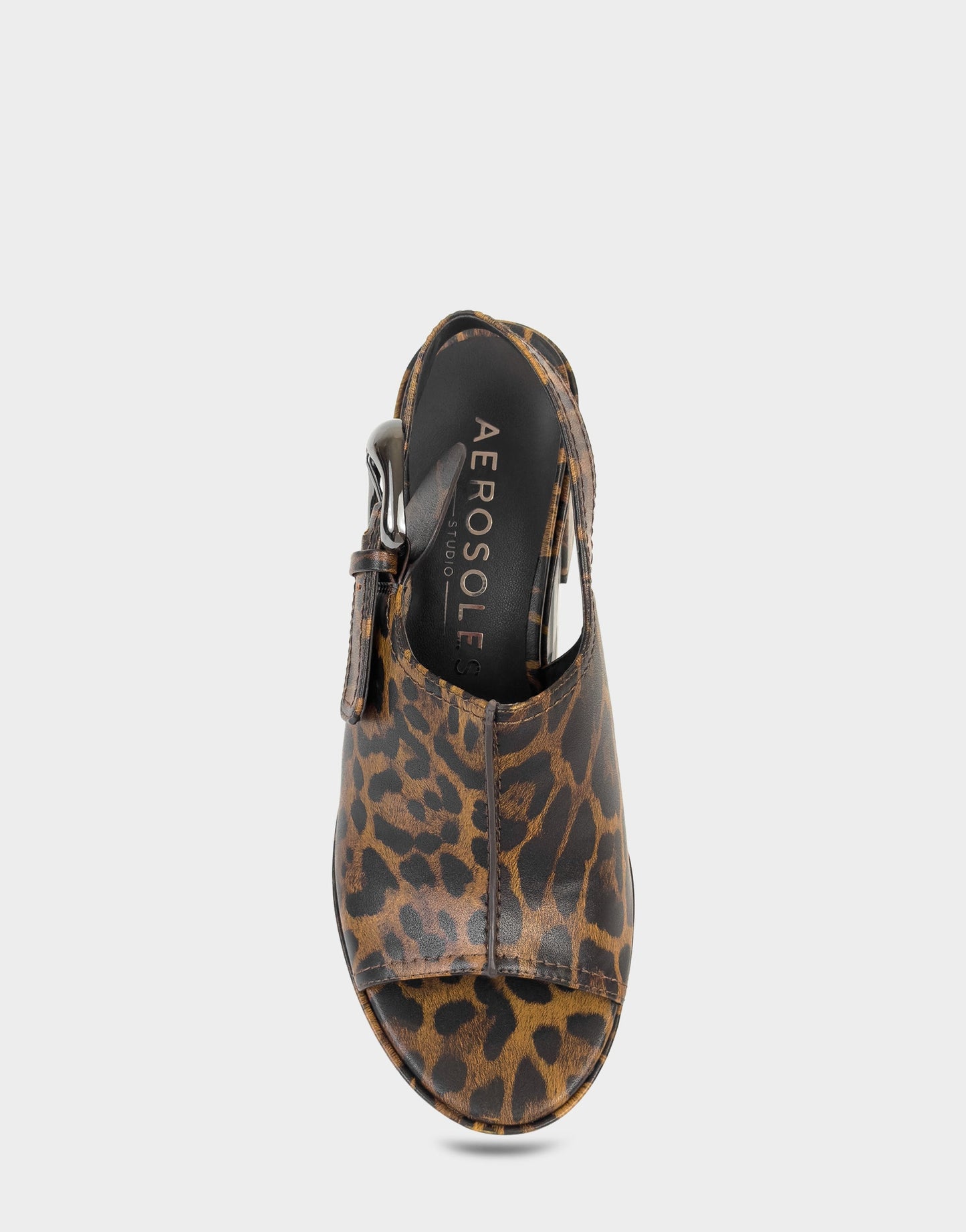 Aerosoles Women's Platform Sandal in Leopard Print Faux Leather