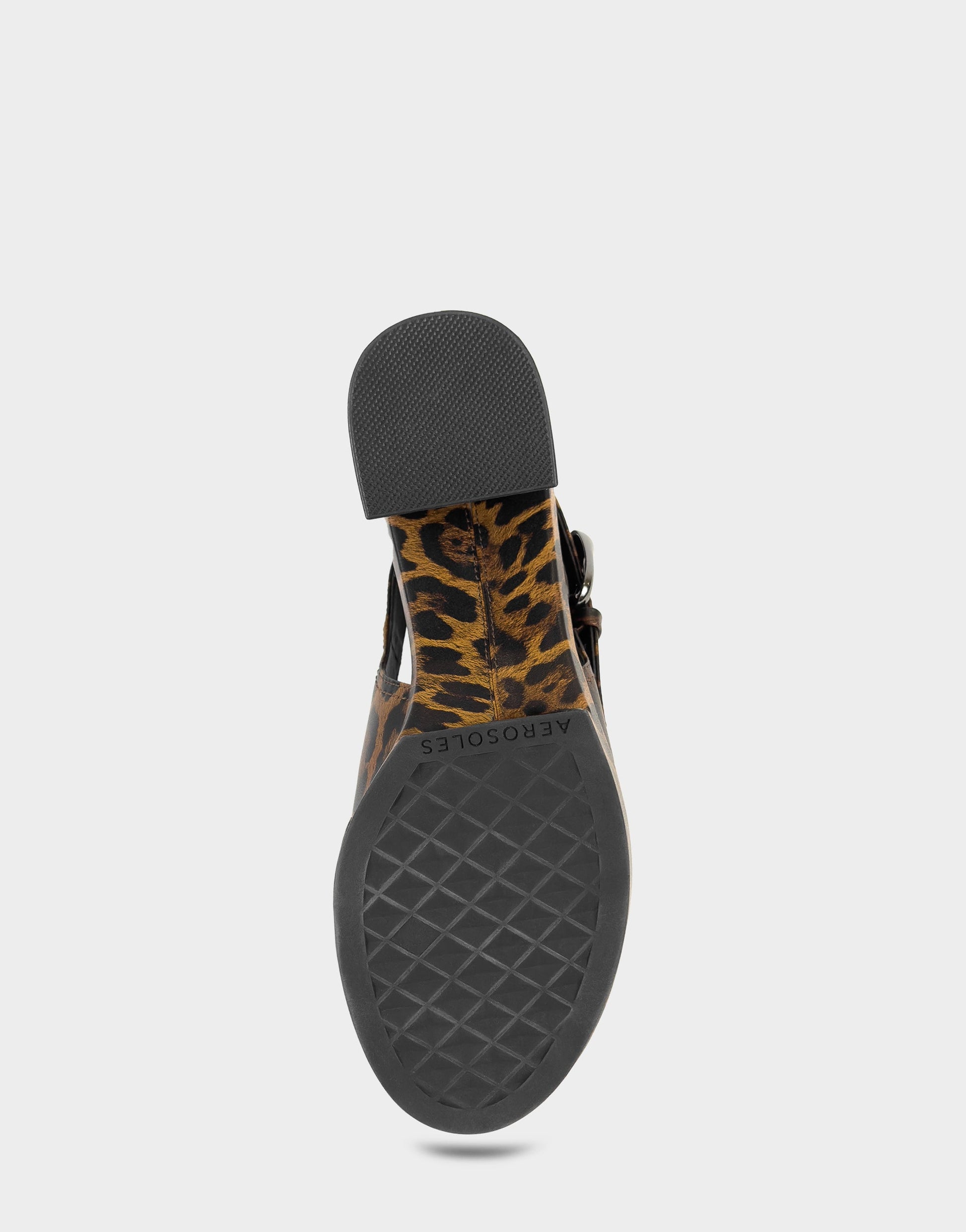 Aerosoles Women's Platform Sandal in Leopard Print Faux Leather