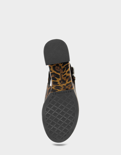 Aerosoles Women's Platform Sandal in Leopard Print Faux Leather