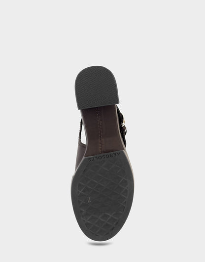 Aerosoles Women's Platform Sandal in Java Stretch Faux Leather