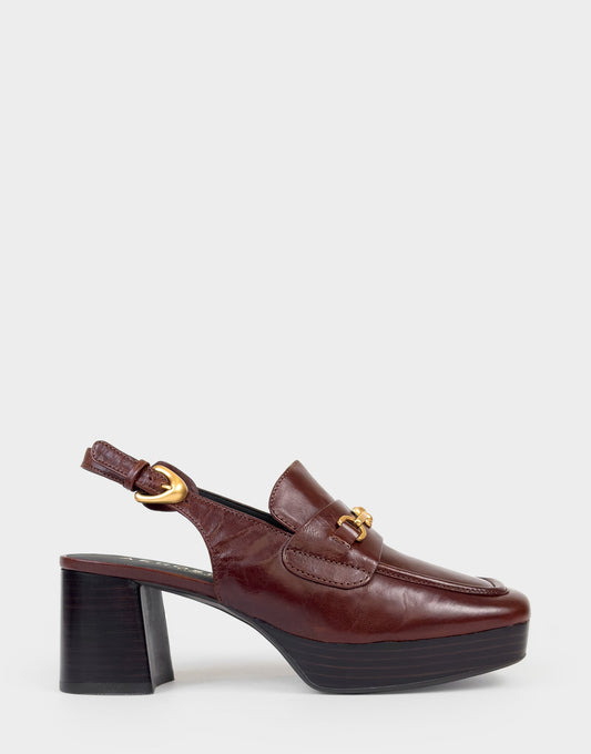 Aerosoles Women's Slingback Platform in Sequoia Leather