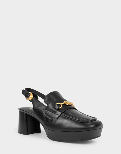 Aerosoles Women's Slingback Platform in Black Leather