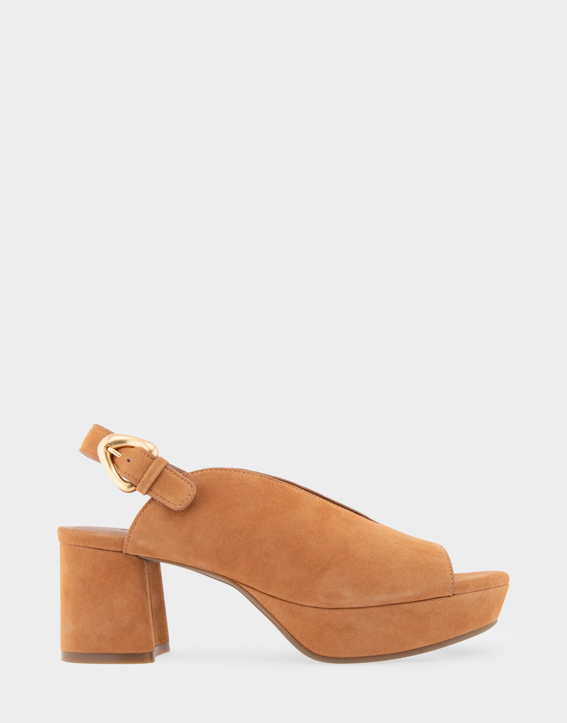 Aerosoles Cornelia Tan Suede Peep Toe Platform Sandal