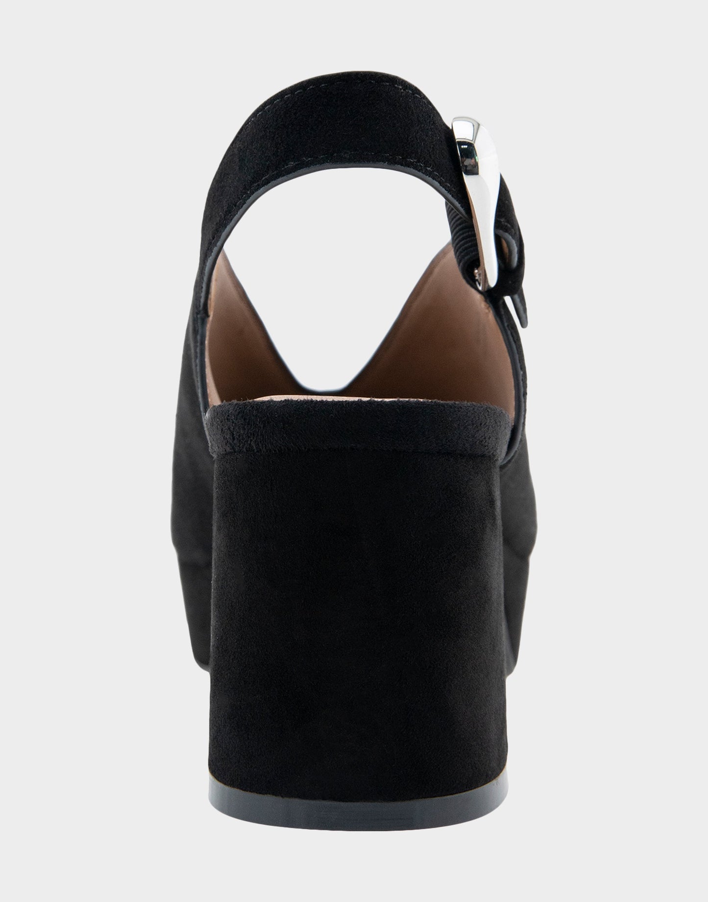 Aerosoles Cornelia Black Suede Peep Toe Platform Sandal
