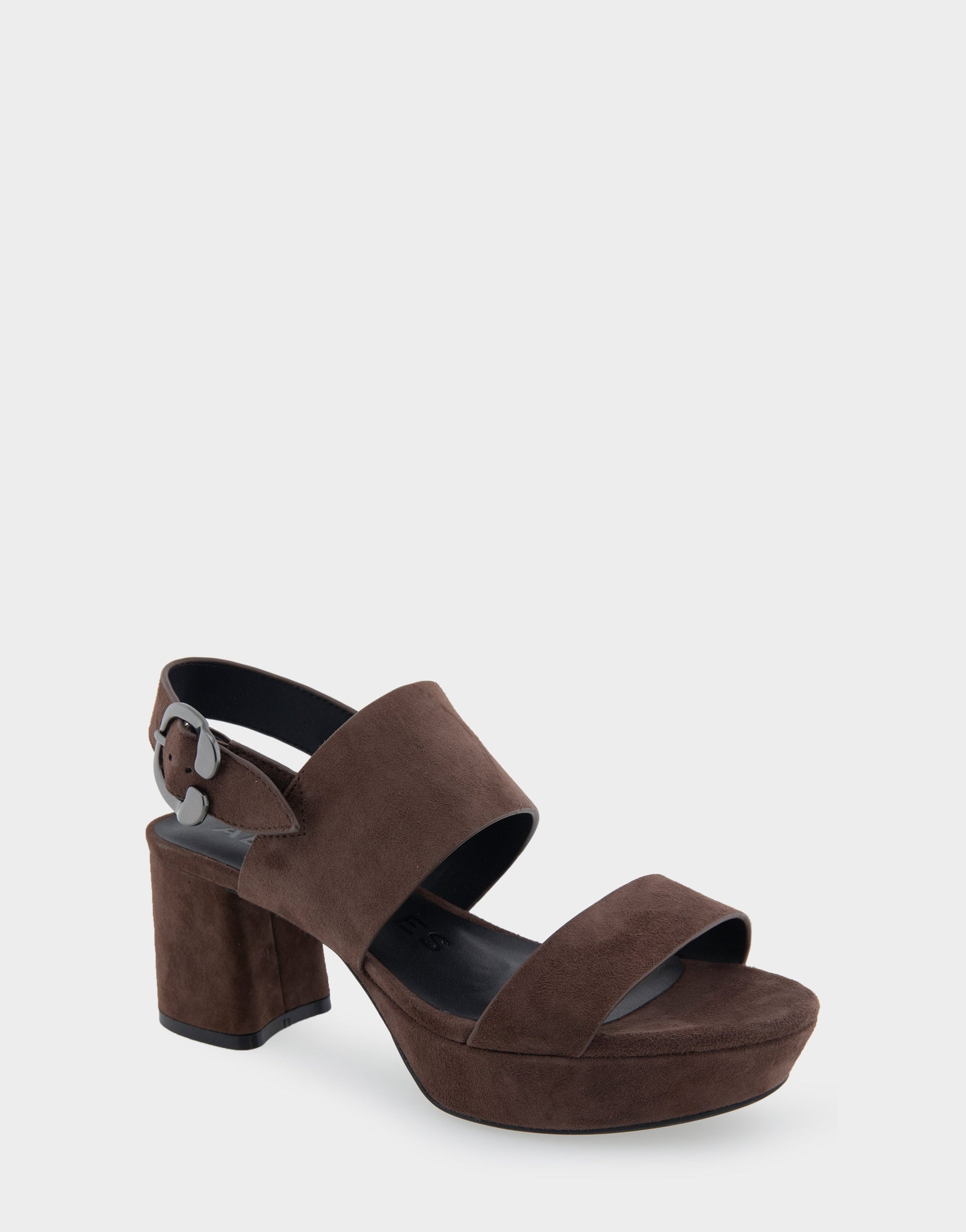 Aerosoles Comfortable Women's Platform Sandal in Brown Genuine Suede