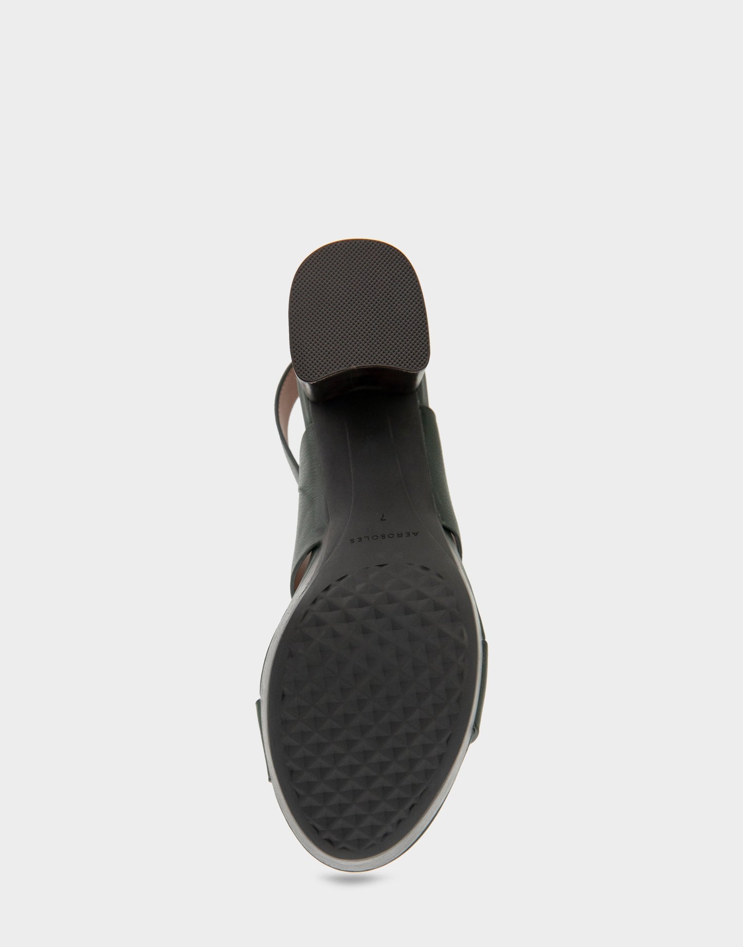 Aerosoles Comfortable Women's Platform Sandal in Fir Green Leather Leather