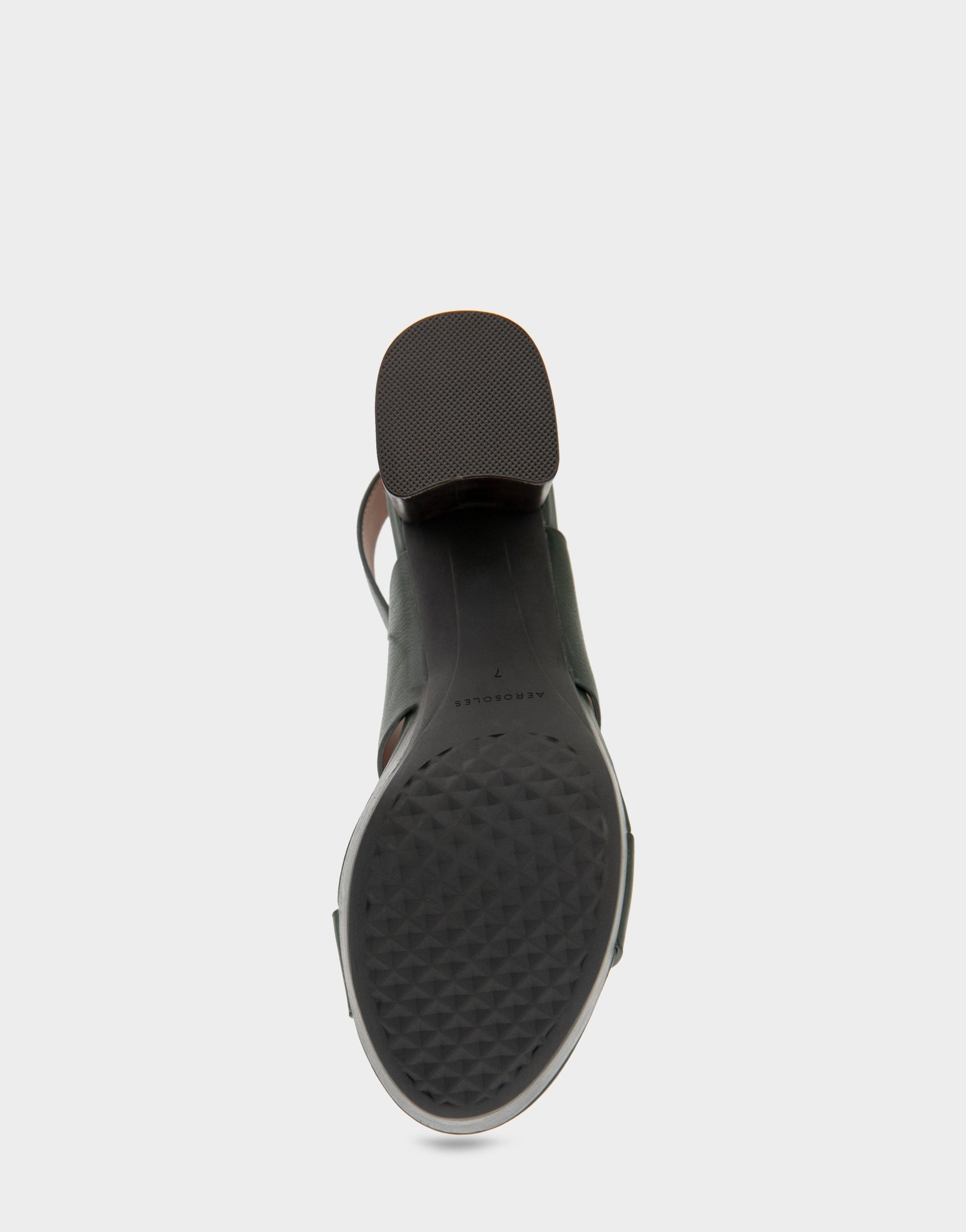 Aerosoles Comfortable Women's Platform Sandal in Fir Green Leather Leather