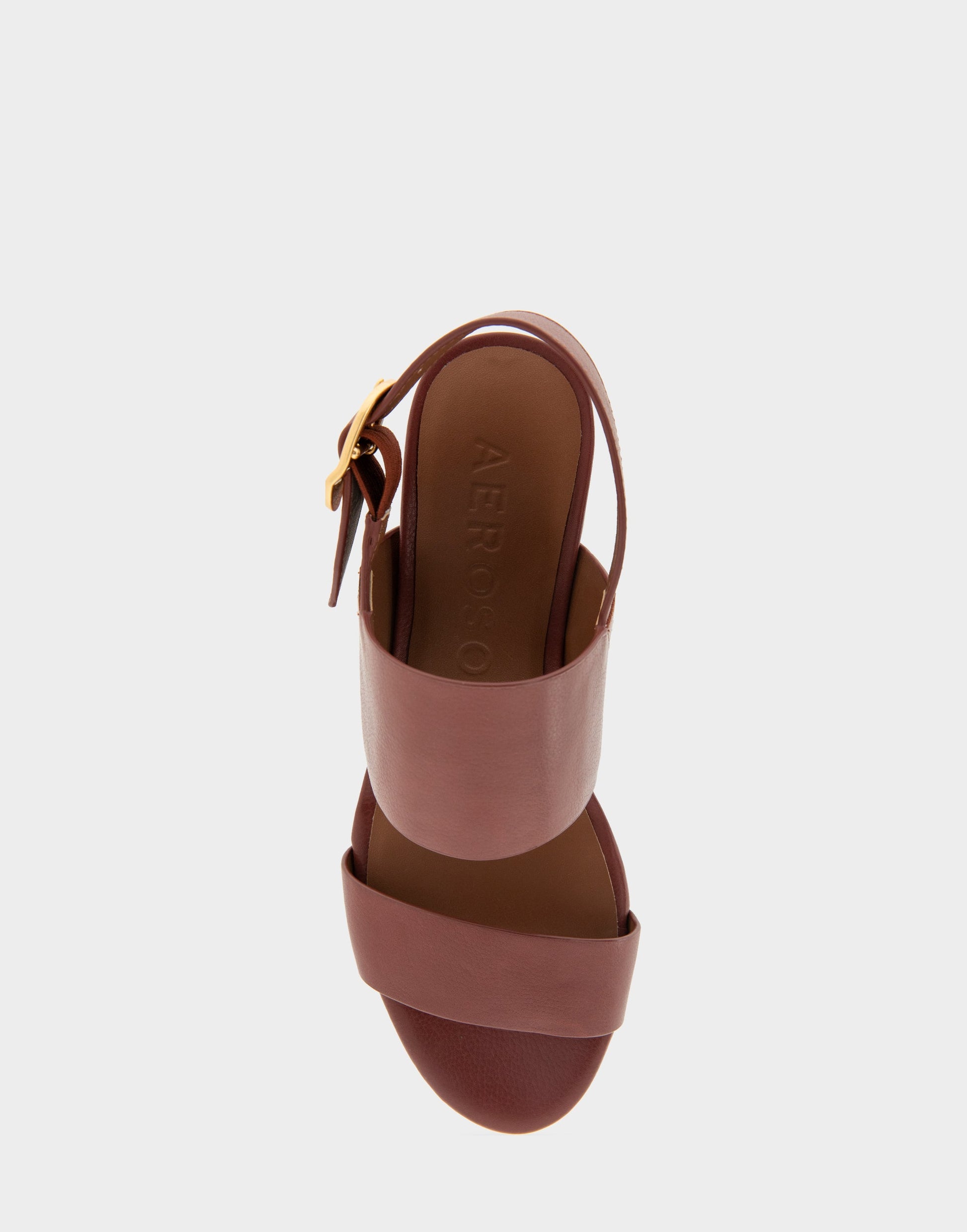 Aerosoles Comfortable Women's Platform Sandal in Clay Combo Leather Leather