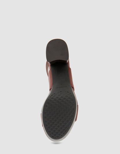 Aerosoles Comfortable Women's Platform Sandal in Clay Combo Leather Leather
