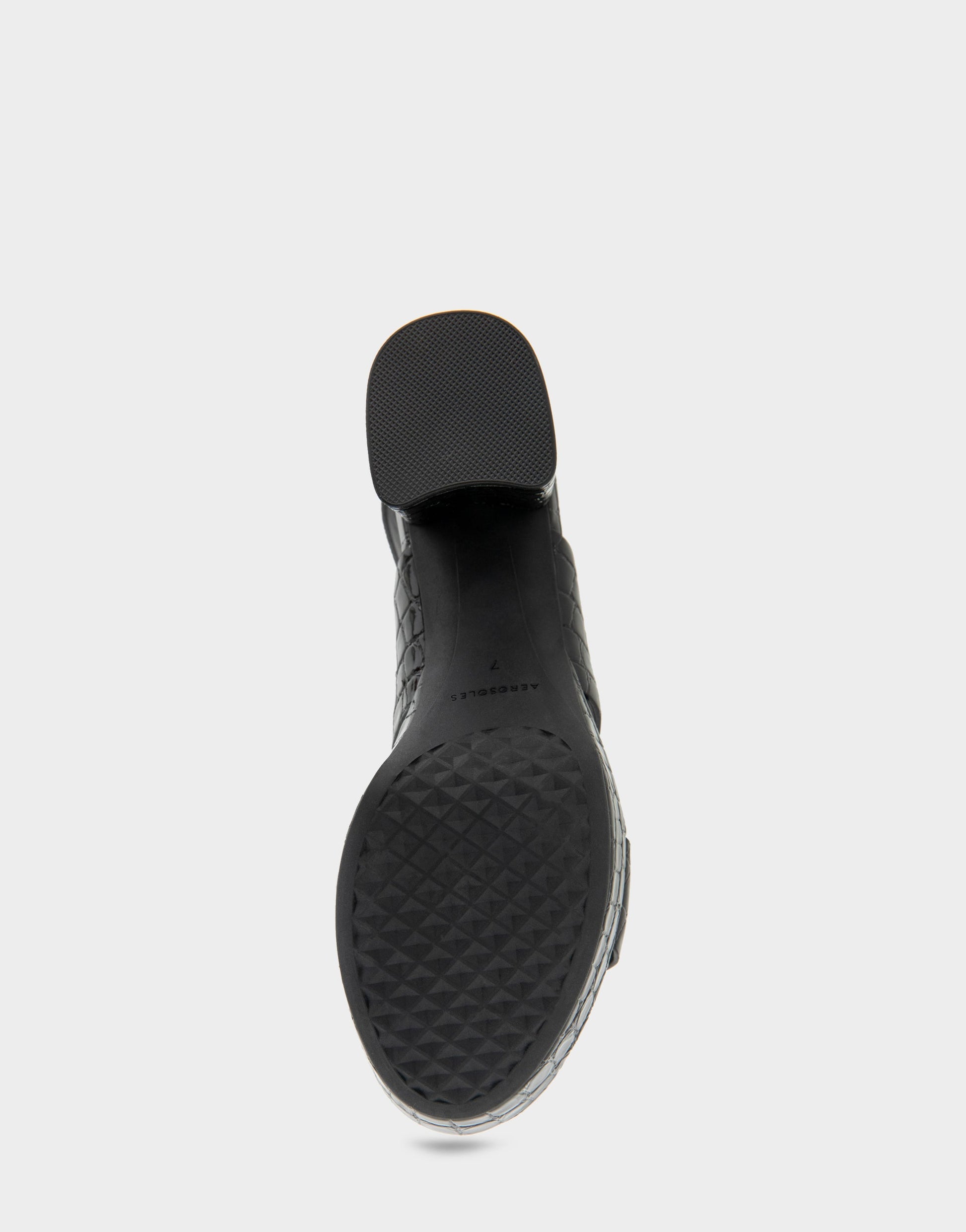 Aerosoles Comfortable Women's Platform Sandal in Black Jelly Croco Black Croco Faux Leather