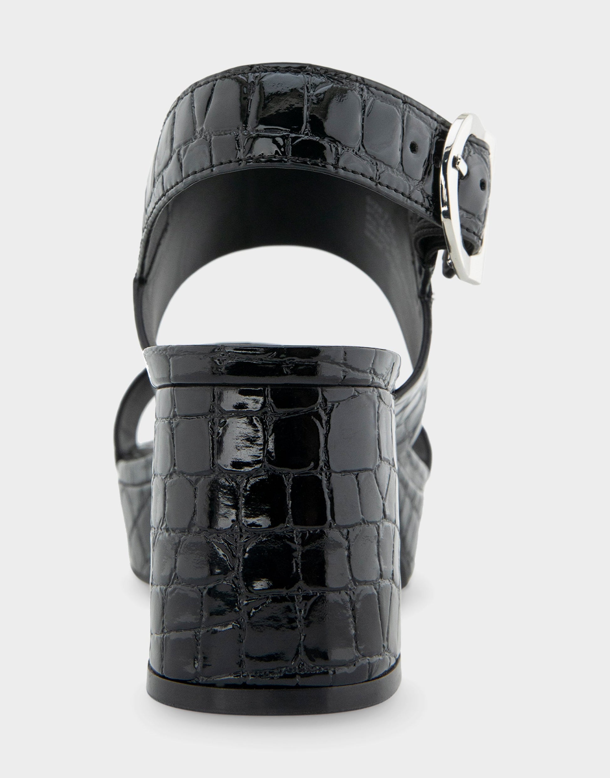 Aerosoles Comfortable Women's Platform Sandal in Black Jelly Croco Black Croco Faux Leather
