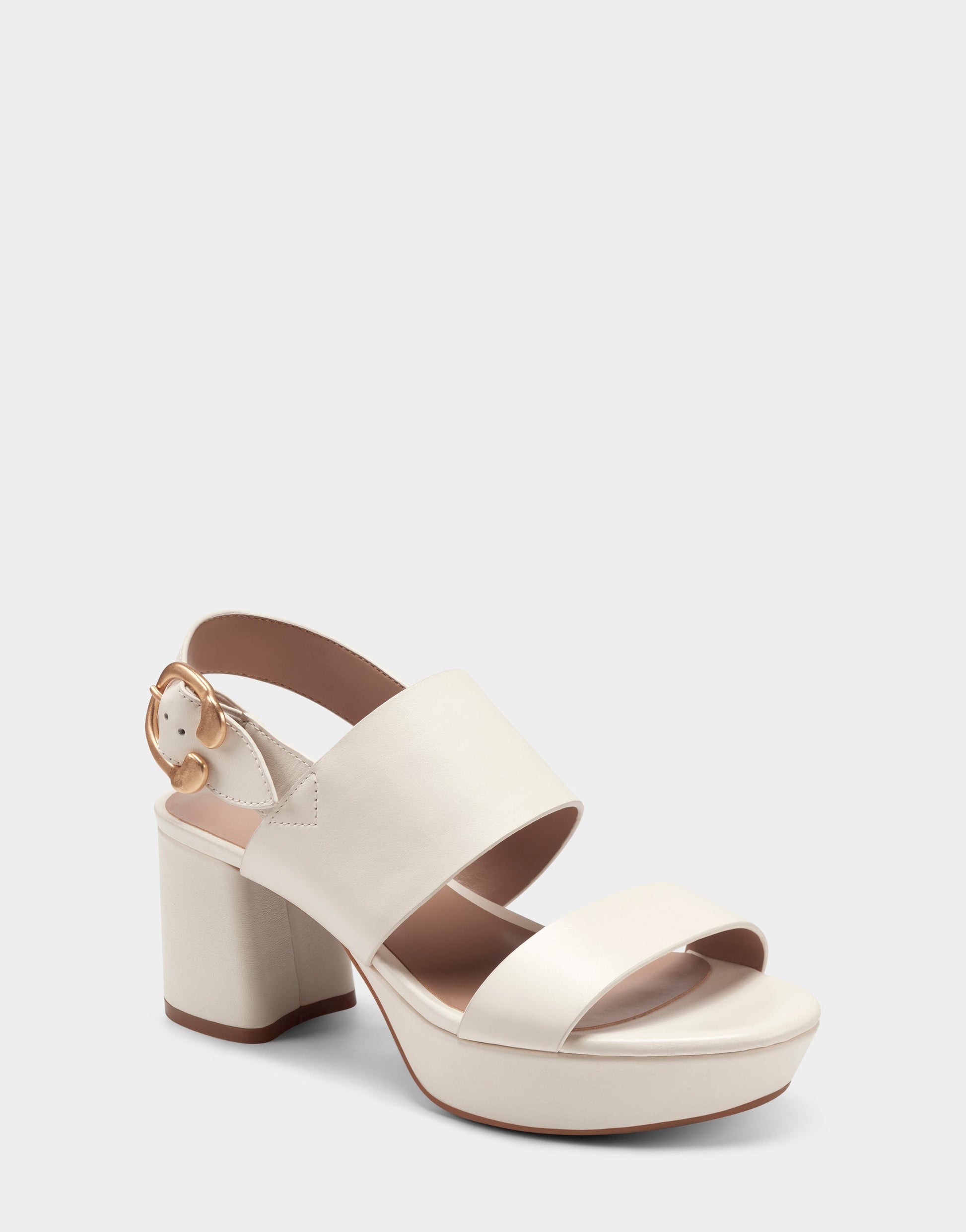 Aerosoles Comfortable Women's Platform Sandal in Eggshell Leather