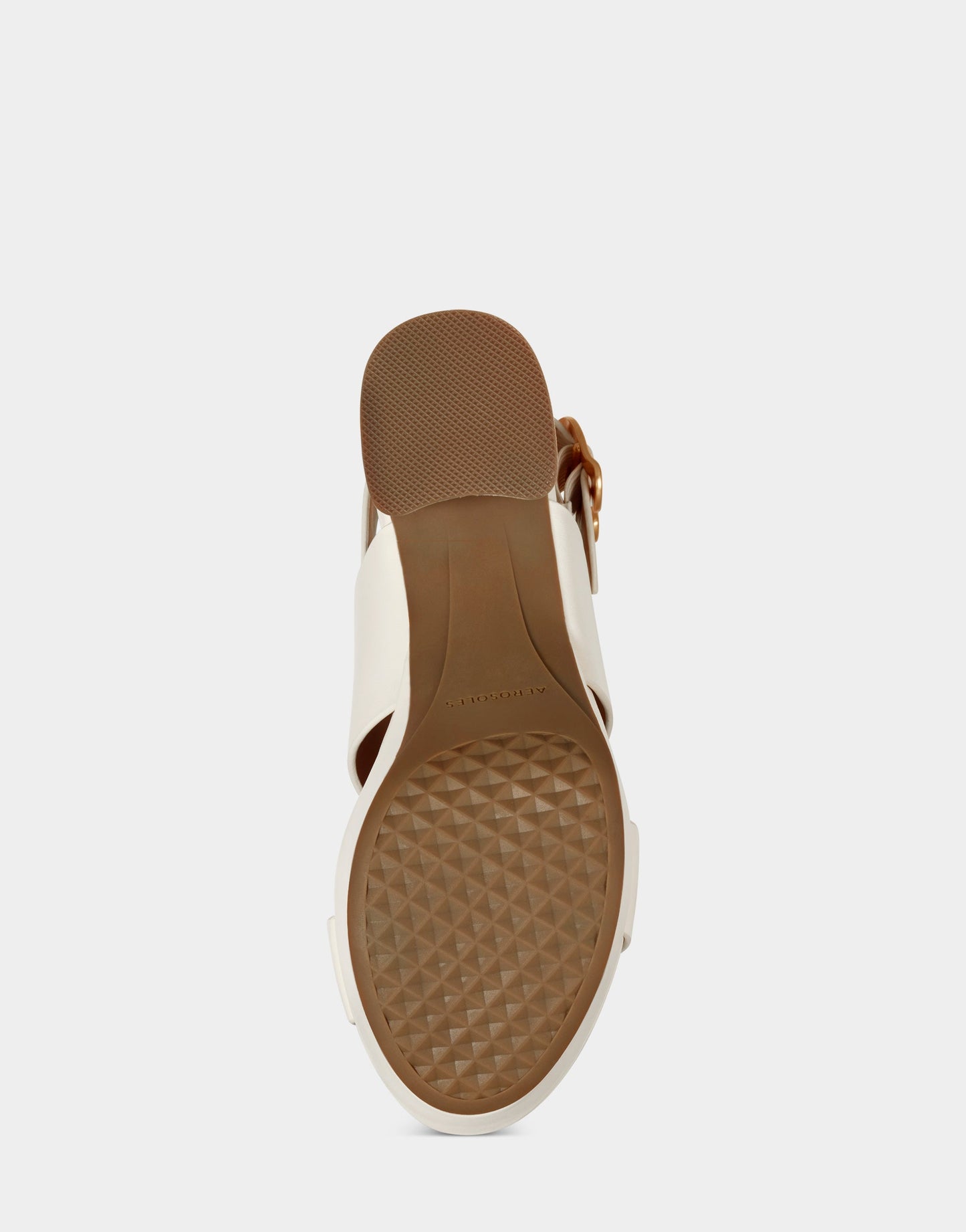 Aerosoles Comfortable Women's Platform Sandal in Eggshell Leather