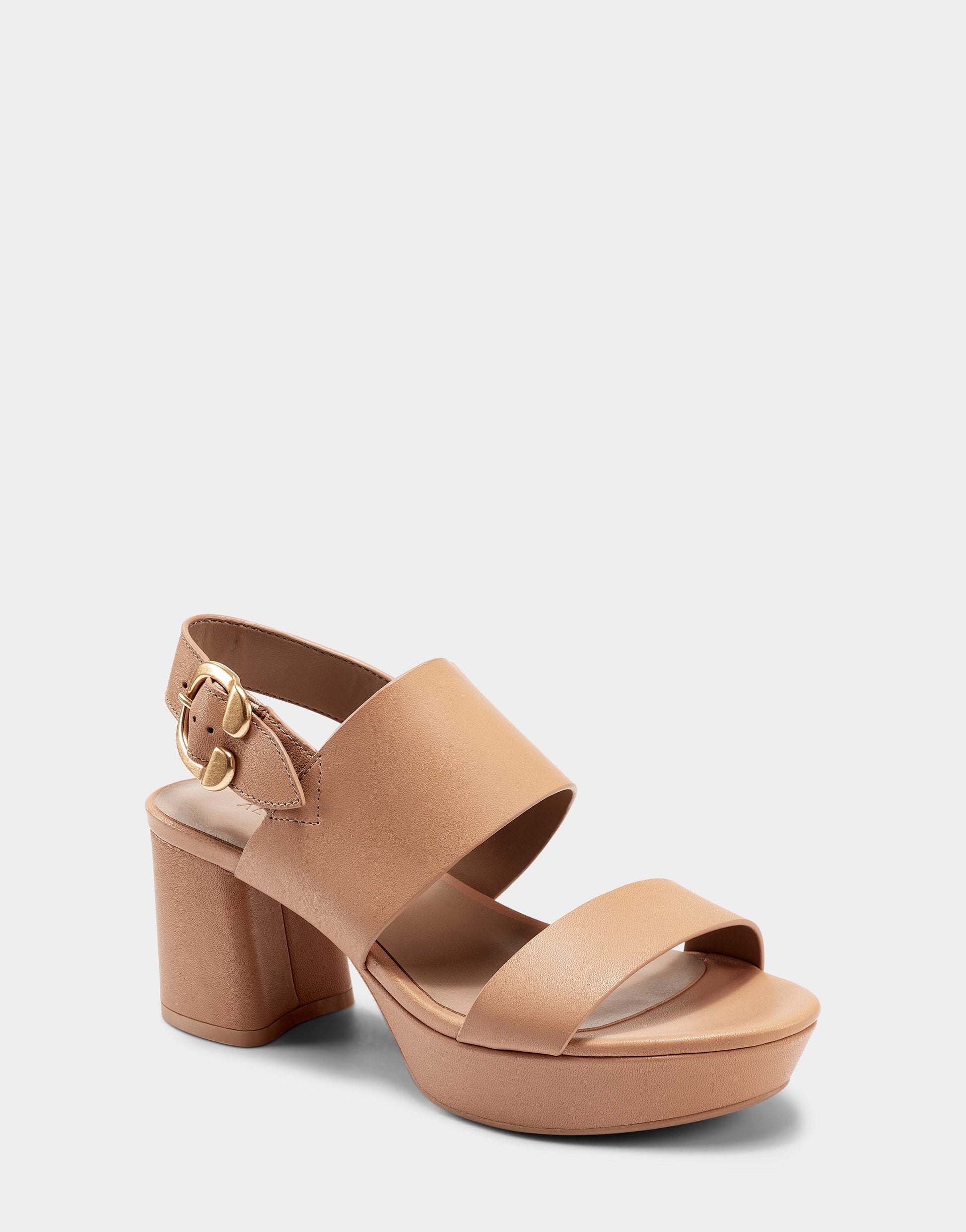 Aerosoles Comfortable Women's Platform Sandal in Nude Leather