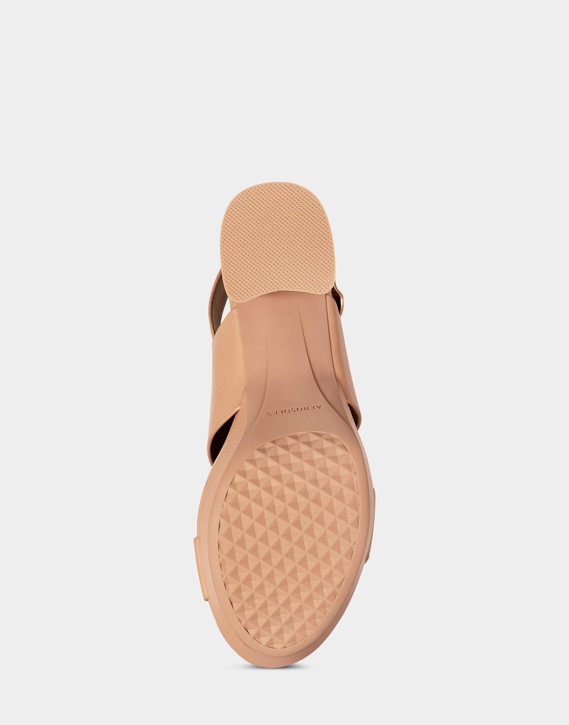 Aerosoles Comfortable Women's Platform Sandal in Nude Leather