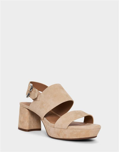 Aerosoles Comfortable Women's Platform Sandal In Cipria Suede