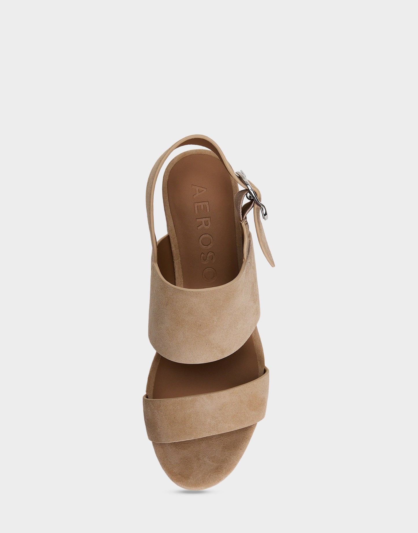 Aerosoles Comfortable Women's Platform Sandal In Cipria Suede