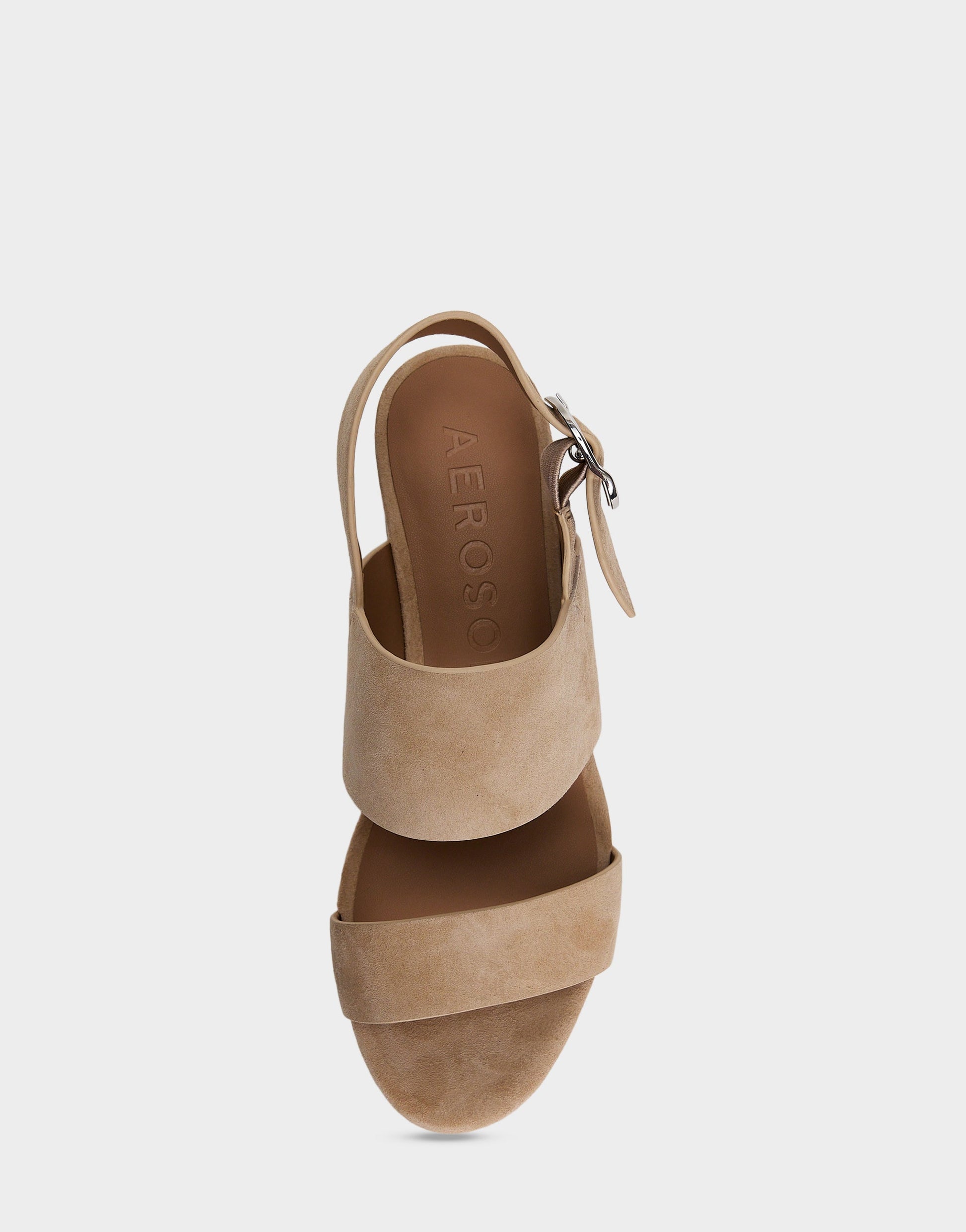 Aerosoles Comfortable Women's Platform Sandal In Cipria Suede