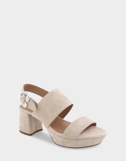 Aerosoles Comfortable Women's Platform Sandals in Stone Suede