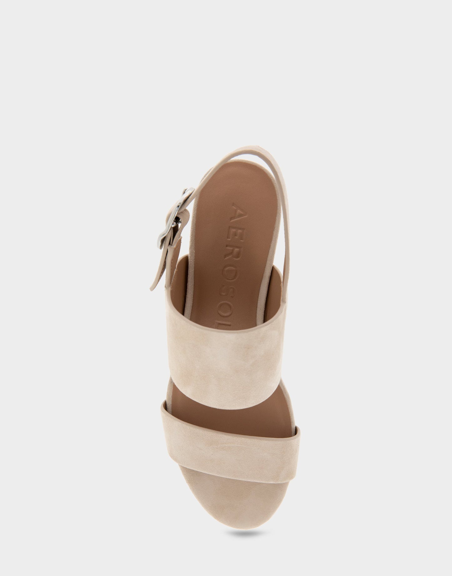 Aerosoles Comfortable Women's Platform Sandals in Stone Suede