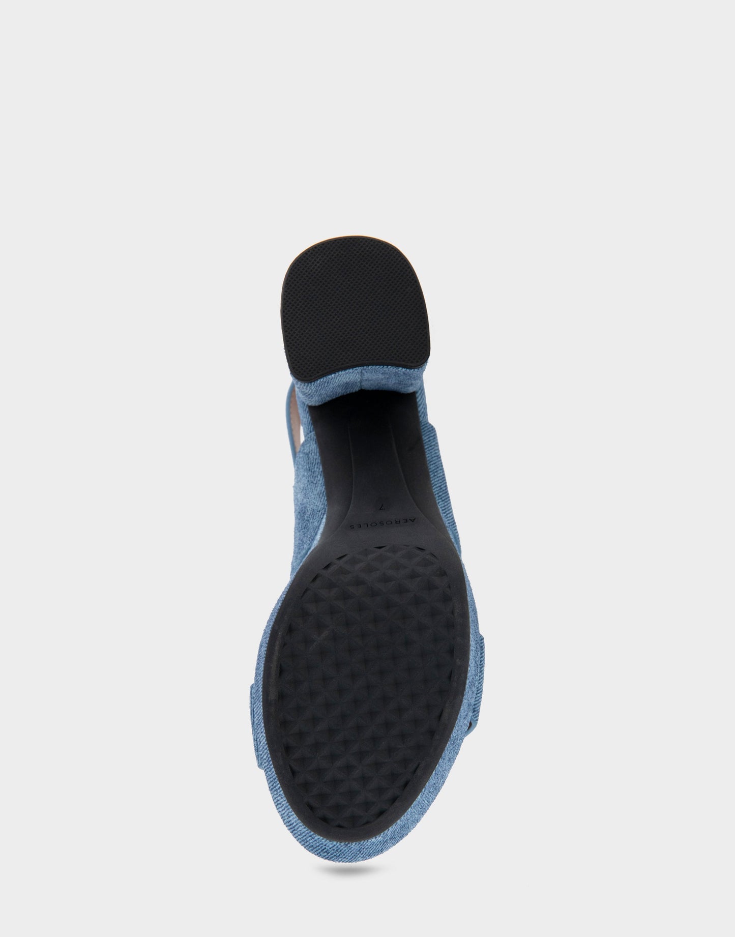 Aerosoles Comfortable Women's Platform Sandals in Blue Denim Suede