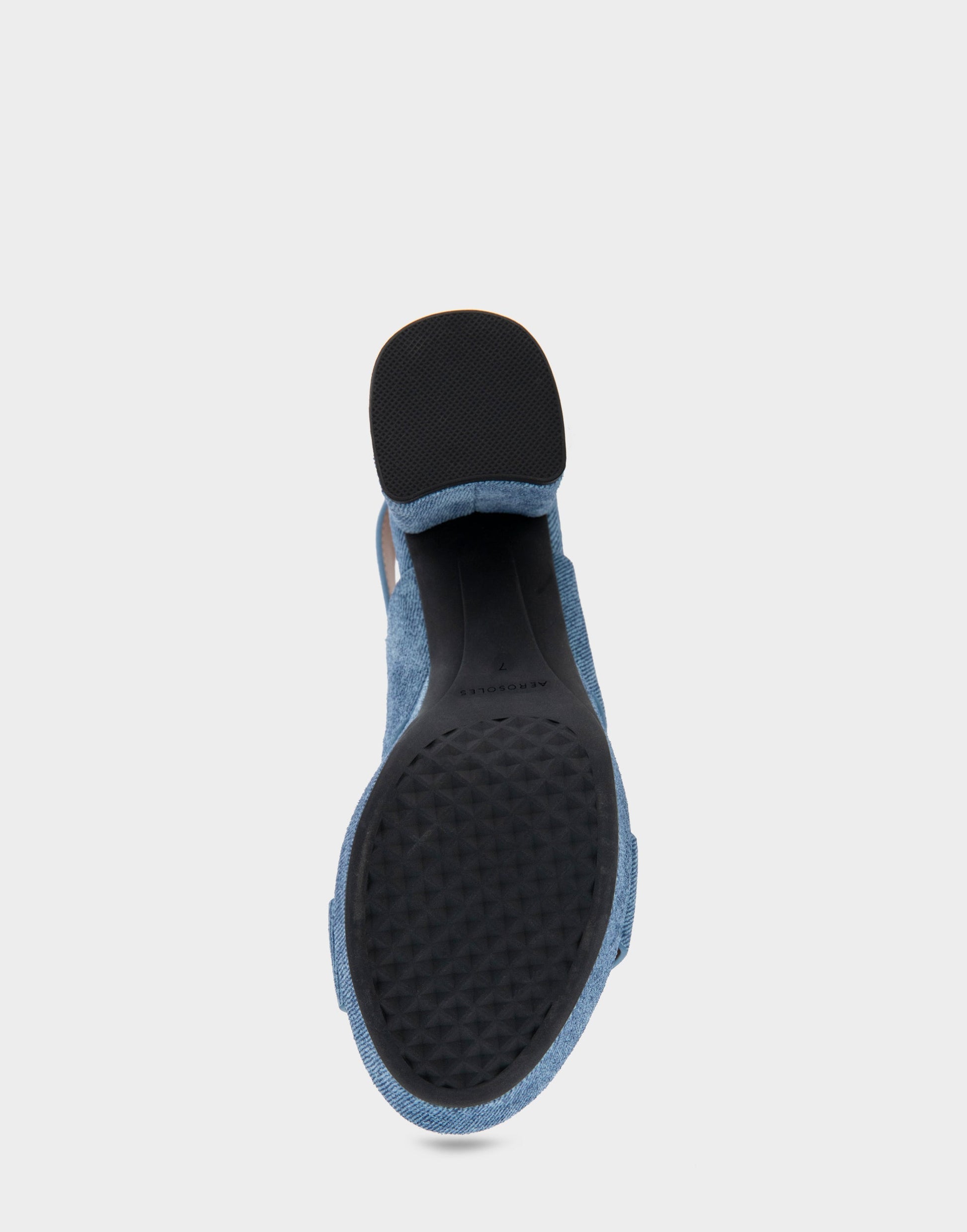Aerosoles Comfortable Women's Platform Sandals in Blue Denim Suede
