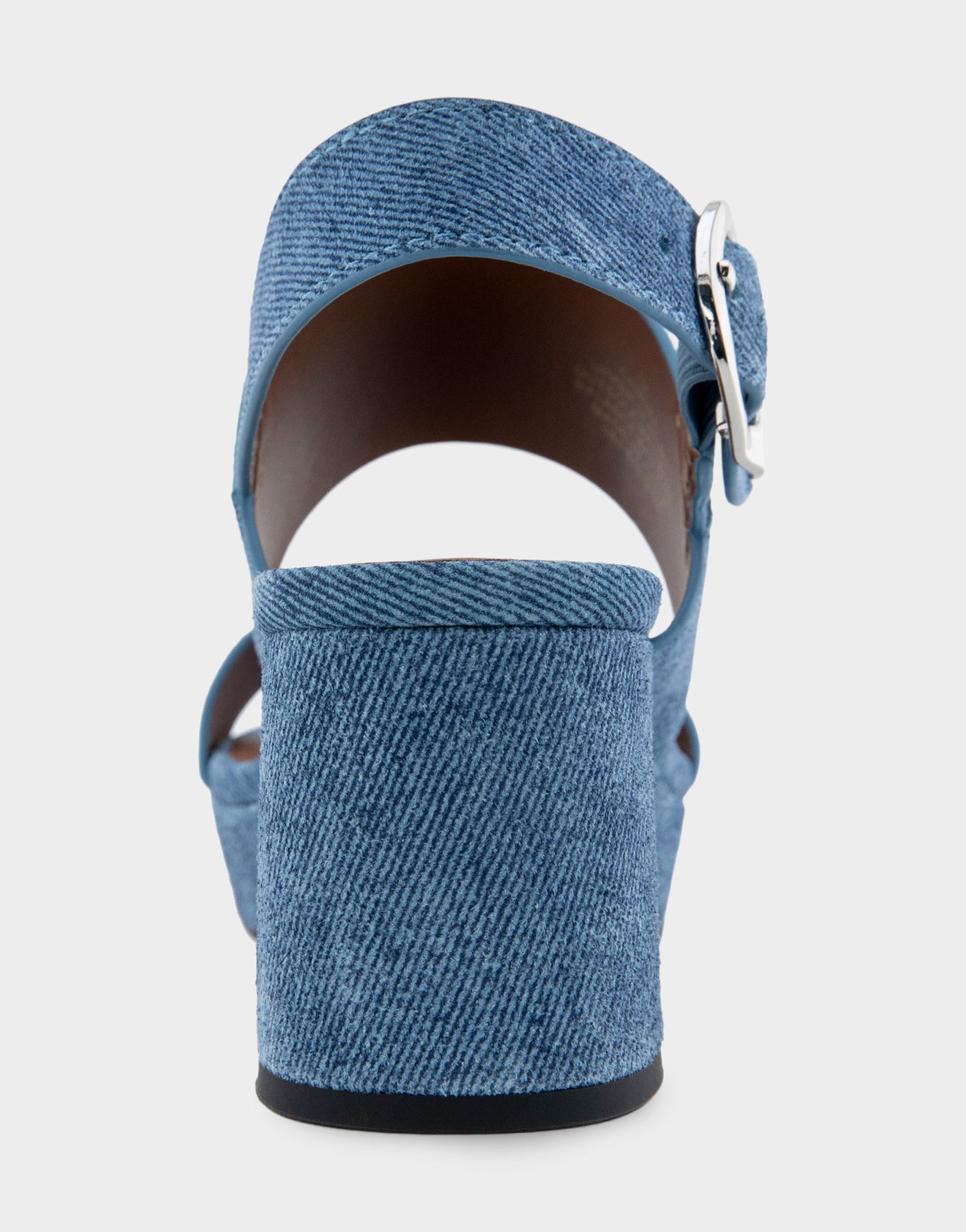 Aerosoles Comfortable Women's Platform Sandals in Blue Denim Suede