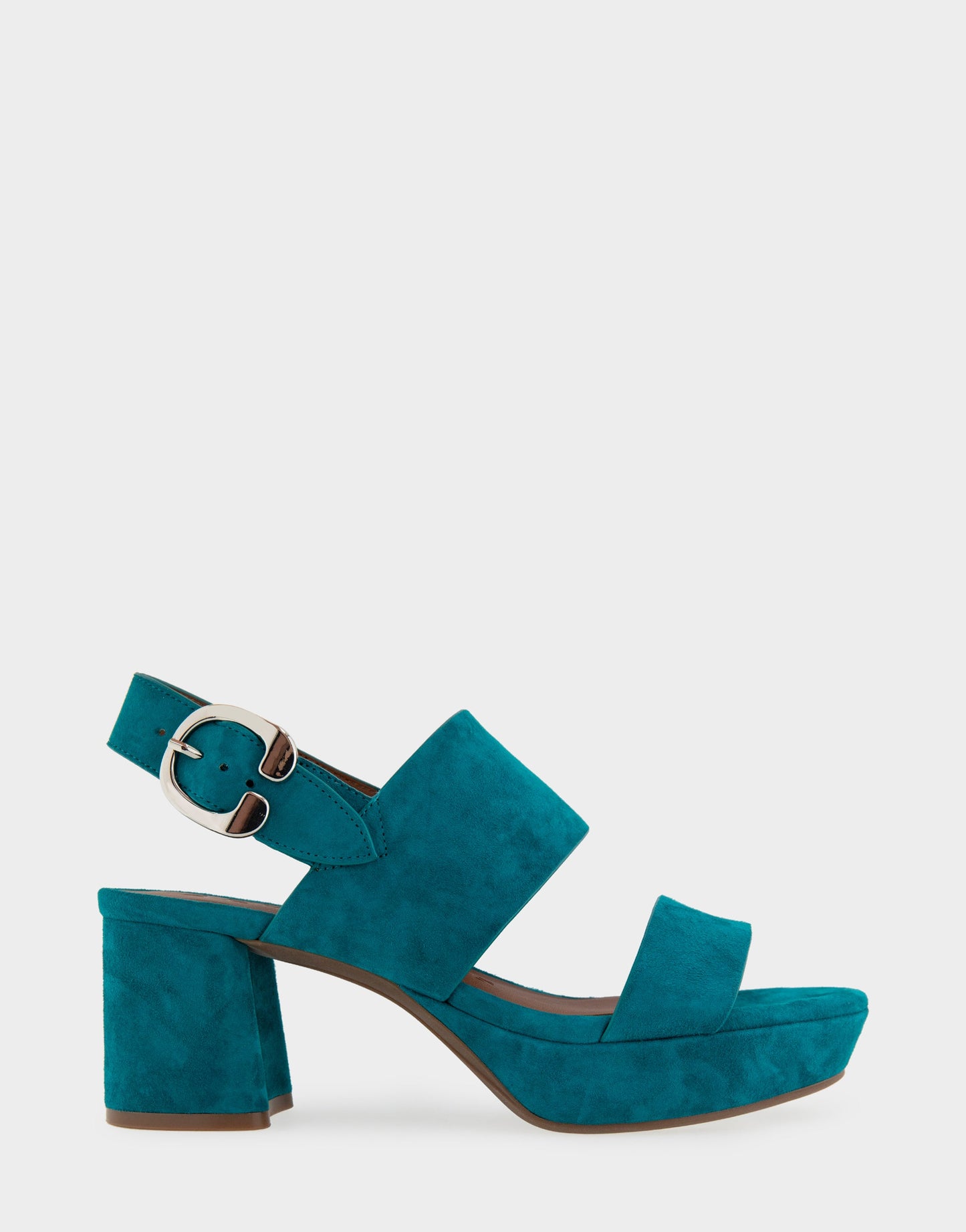 Aerosoles Comfortable Women's Platform Sandals in Teal Suede