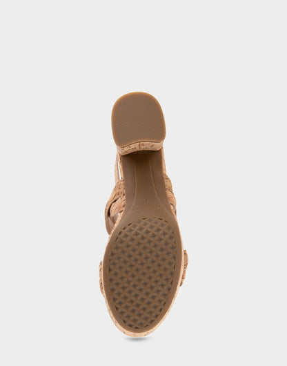 Aerosoles Comfortable Women's Platform Sandals in Natural Cork