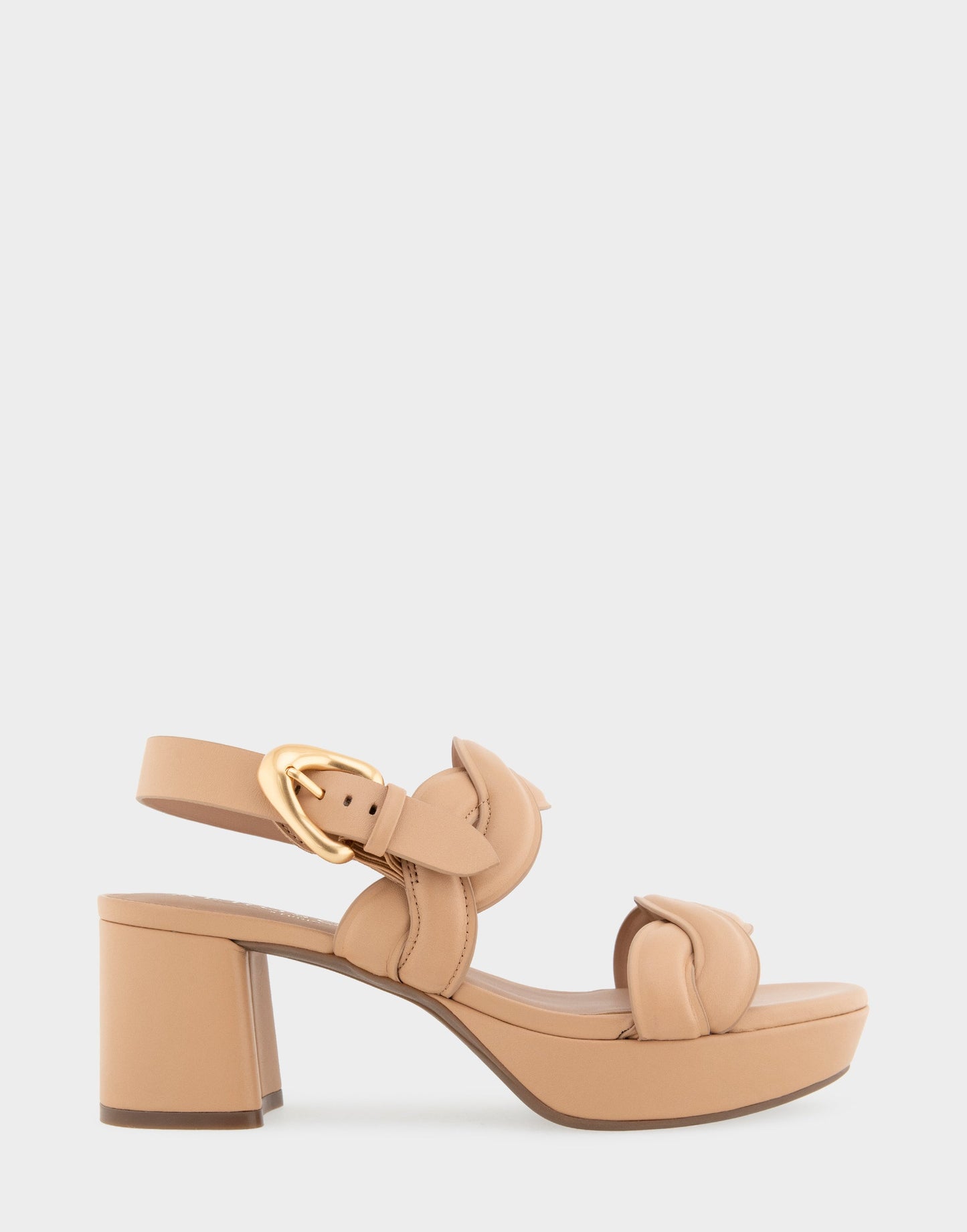 Aerosoles Comfortable Women's Platform Sandals in Beige Bisque Leather