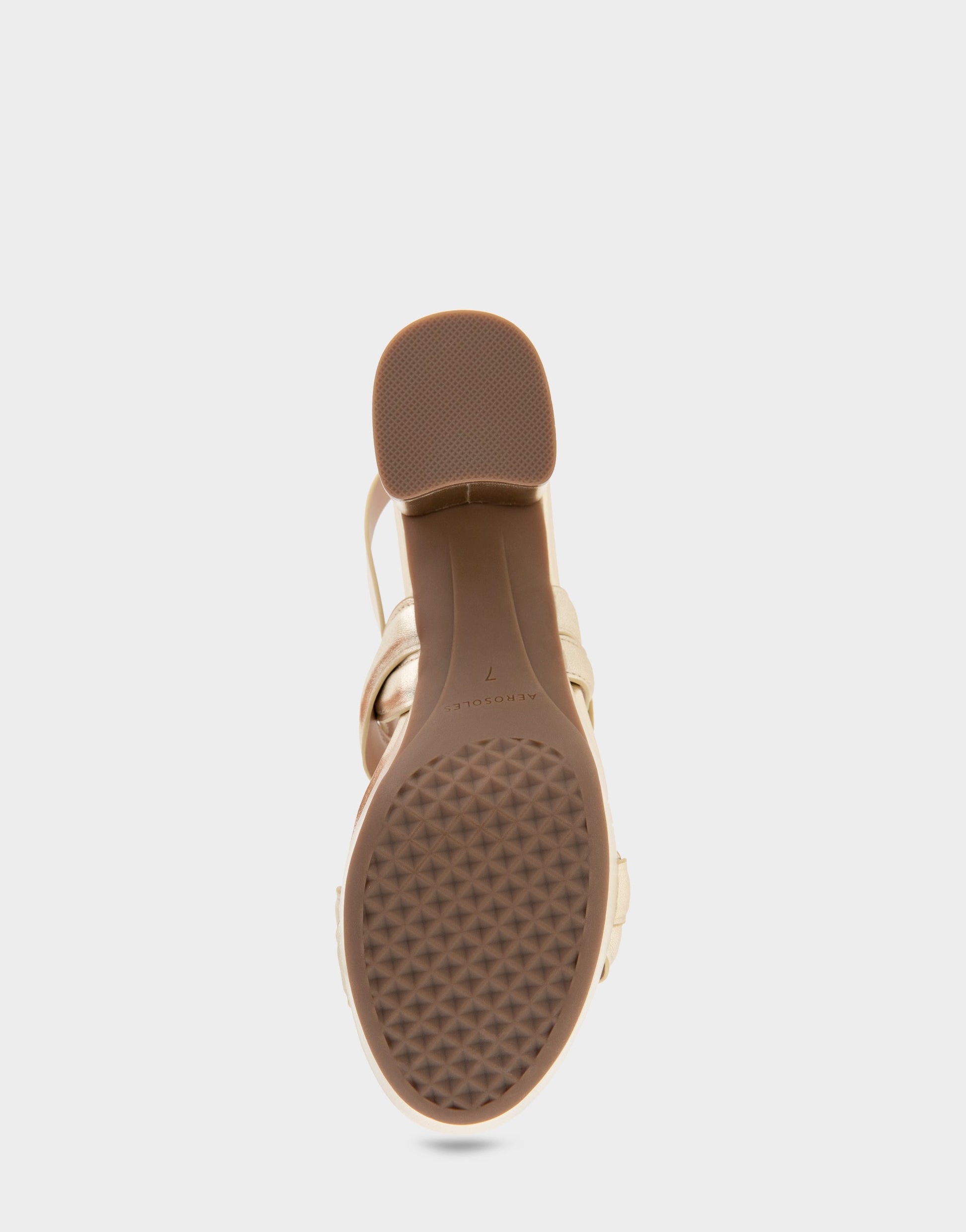 Aerosoles Comfortable Women's Platform Sandals in Soft Gold Leather