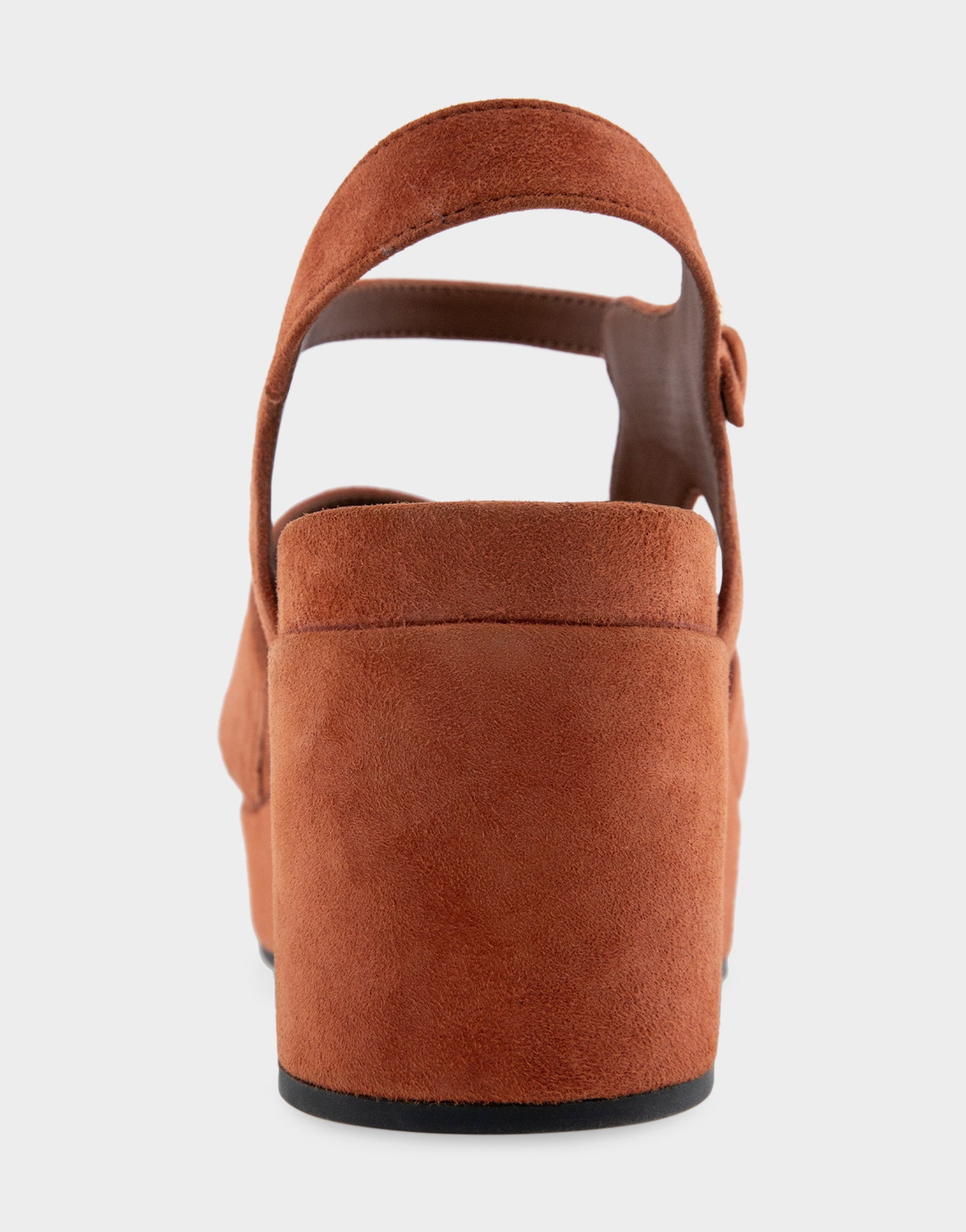 Aerosoles Comfortable Women's Platform Sandals in Rust Suede