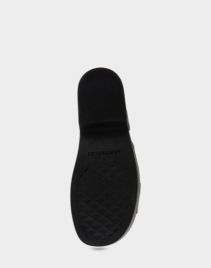 Aerosoles Comfortable Women's Platform Sandals in Black Leather